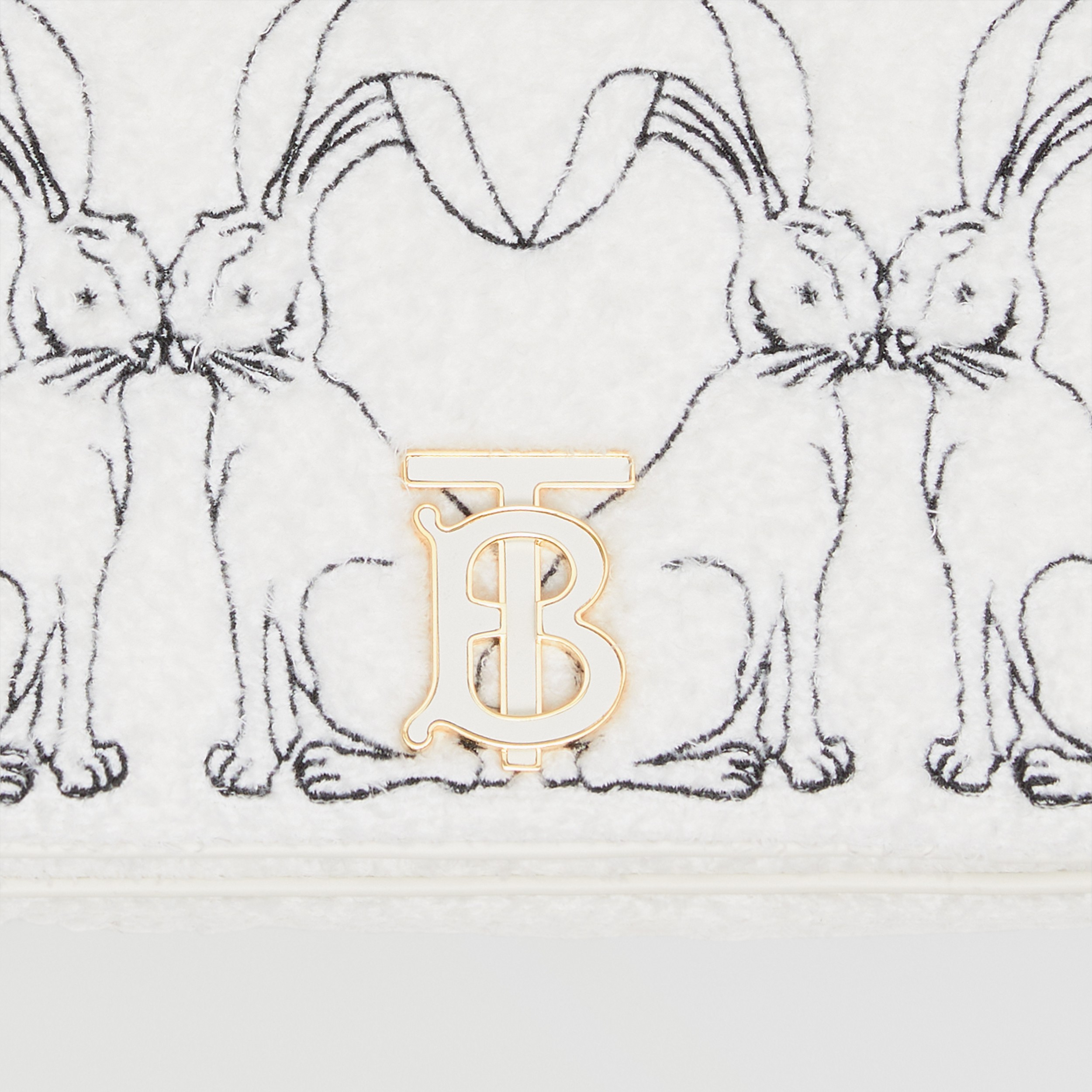 Rabbit Motif Faux Fur Small Lola Bag in White - Women | Burberry® Official - 2
