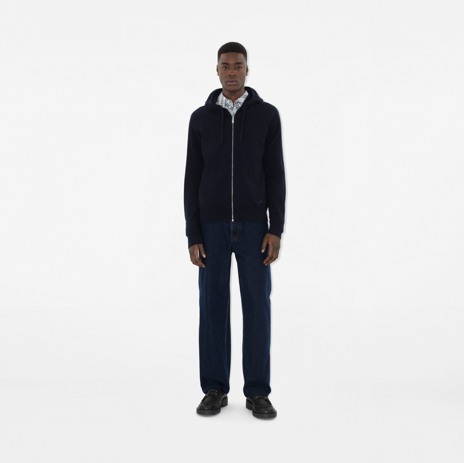 Cashmere Zip Hoodie in Storm - Men | Burberry® Official Cashmere Zip Hoodie in Storm - Men | Burberry® Official