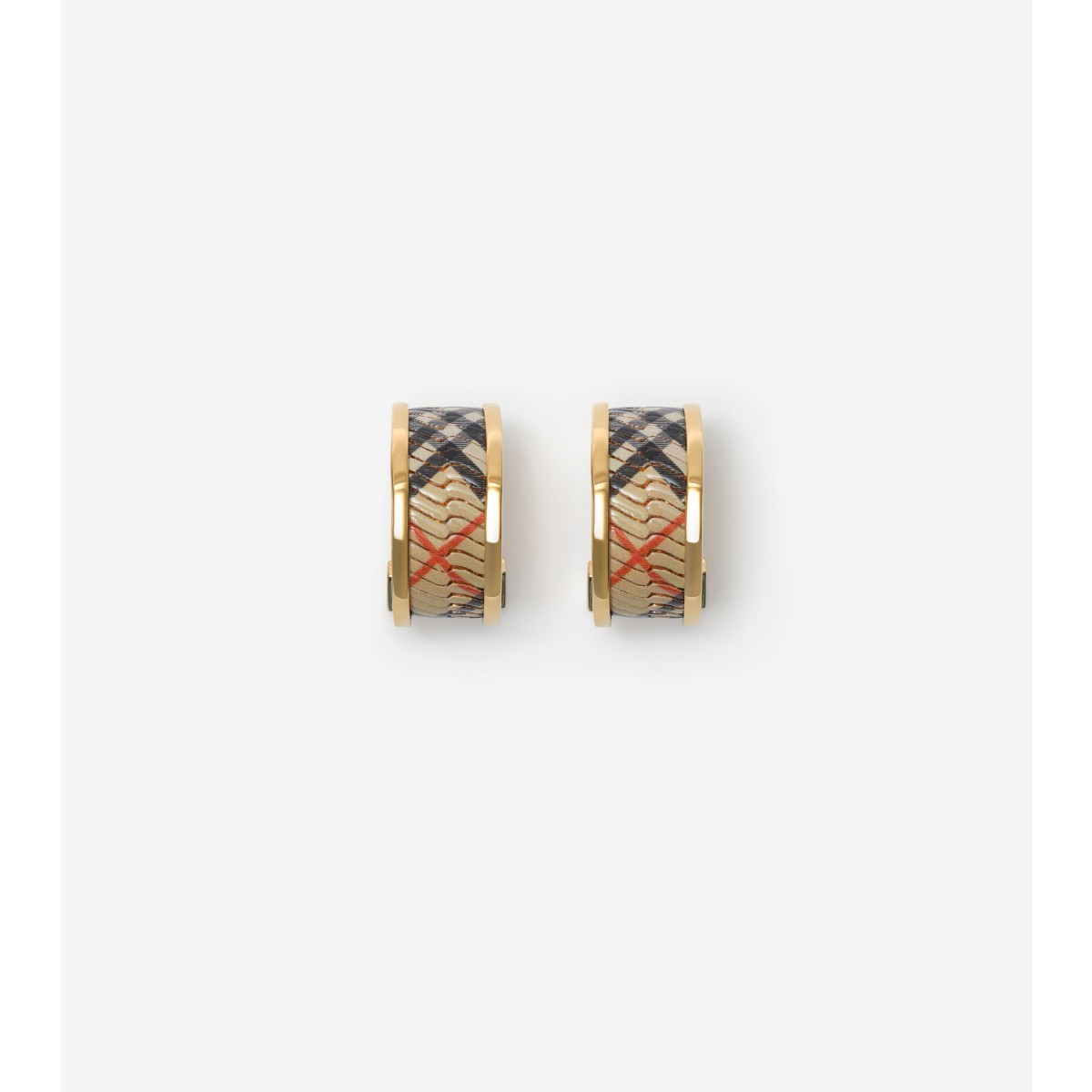  Check Print Hoop Earrings