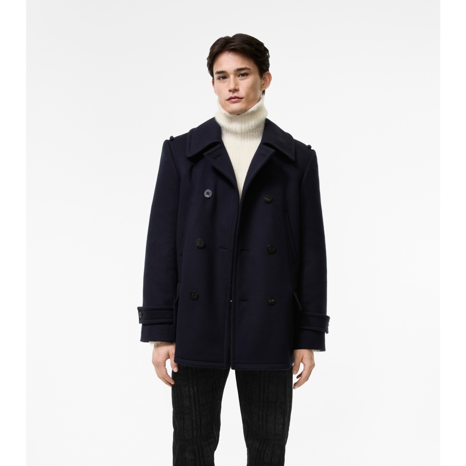 Wool Cashmere Pea Coat