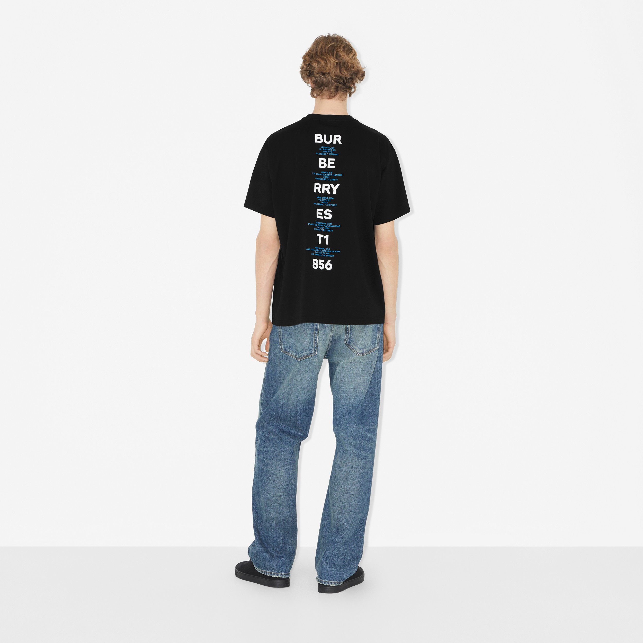 Mod Print Cotton T-shirt in Black - Men | Burberry® Official - 4