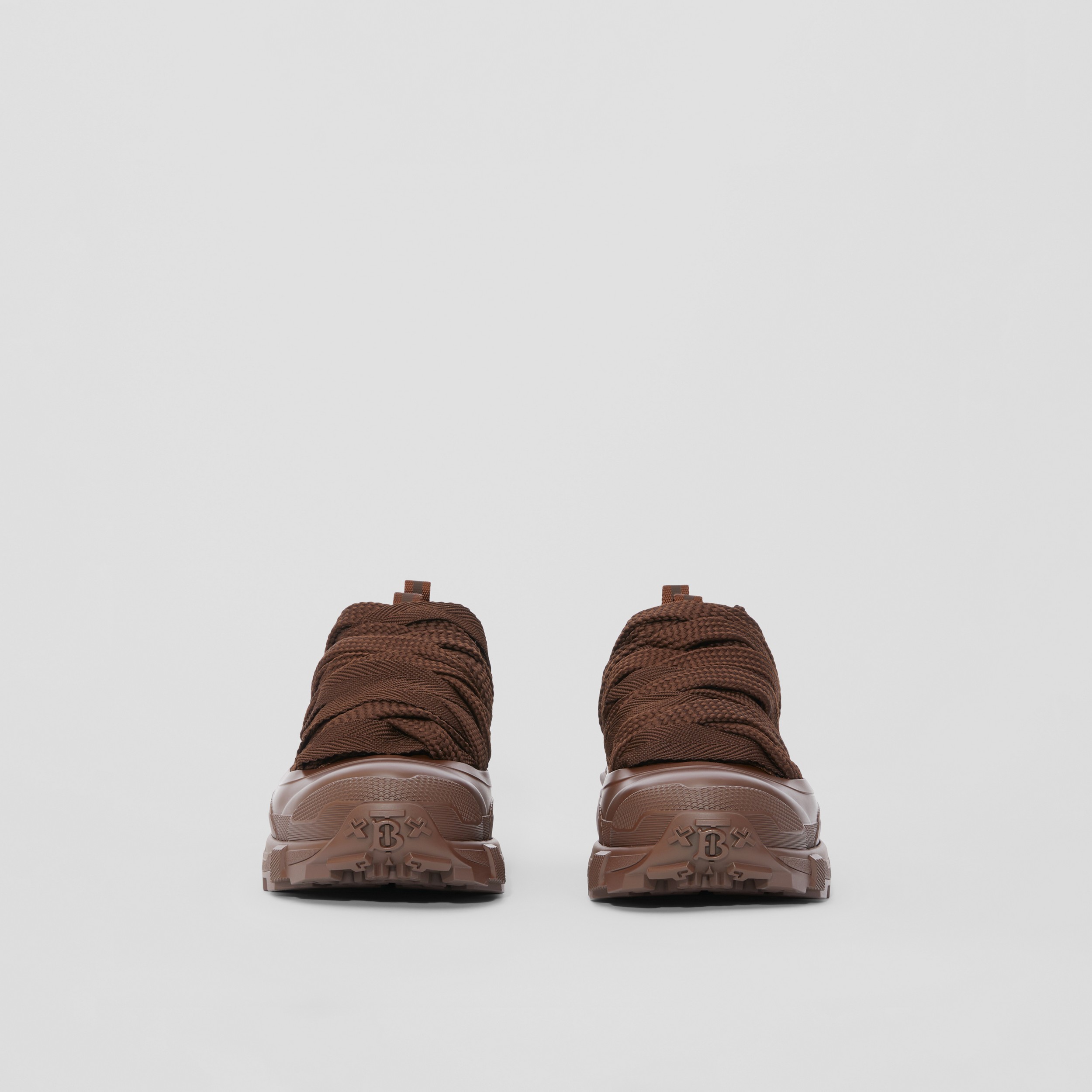 皮革拼尼龙 Arthur 运动鞋 (深土褐色) - 男士 | Burberry® 博柏利官网 - 4