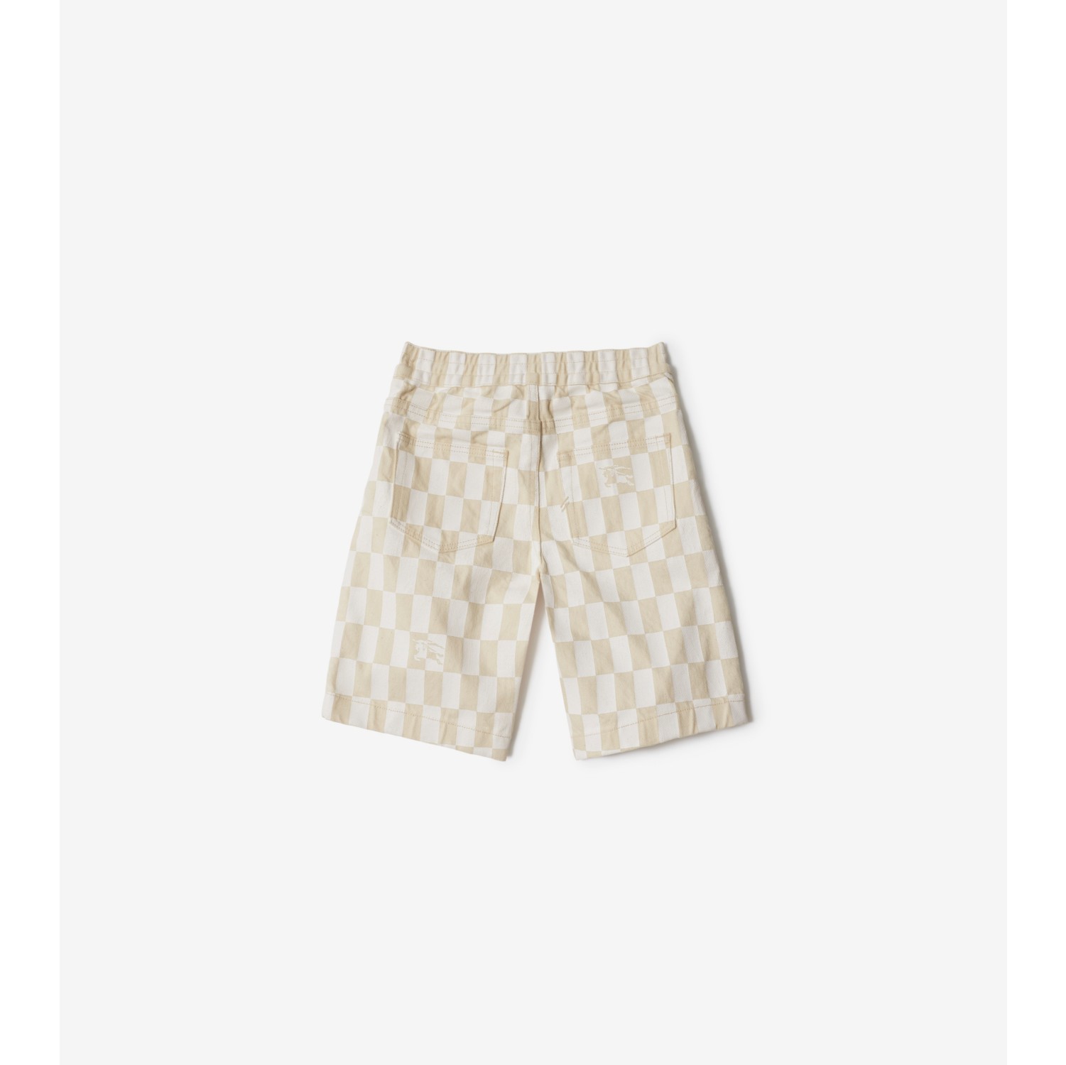 Checkerboard EKD Denim Shorts