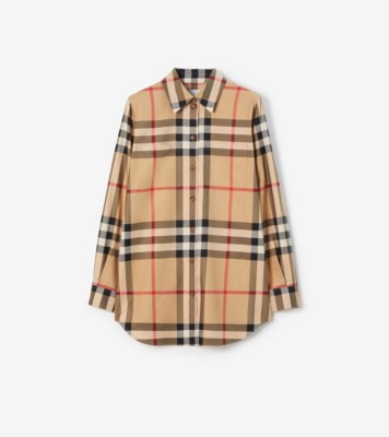 チェック コットンシャツ (アーカイブベージュ) | Burberry®公式サイト