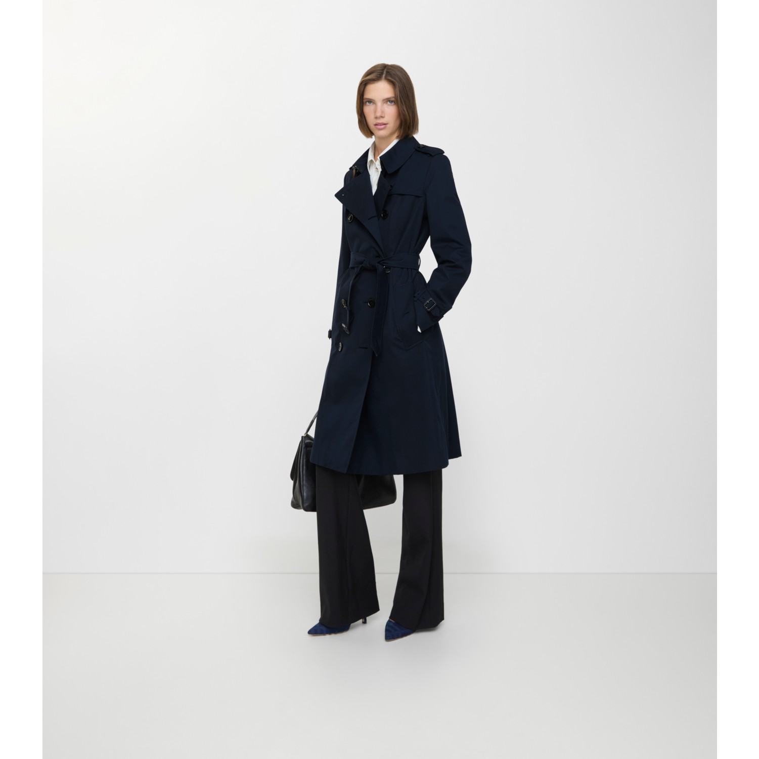 d*9様 BURBERRYバーバリー BLUE LABEL ハーフ丈トレンチコー 中古・古着通販】BURBERRY BLUE LABEL (バーバリー ブルー レーベル