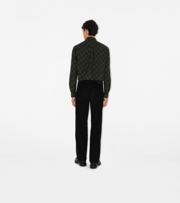 Check Cotton Shirt in Shadow - Men | Burberry® Official