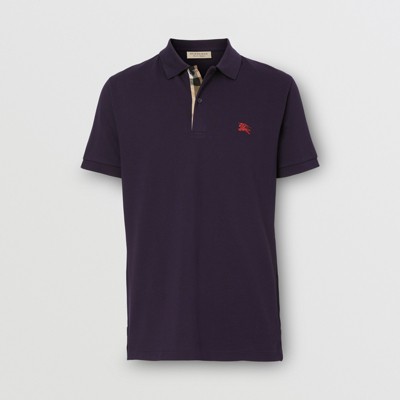 purple burberry polo shirt