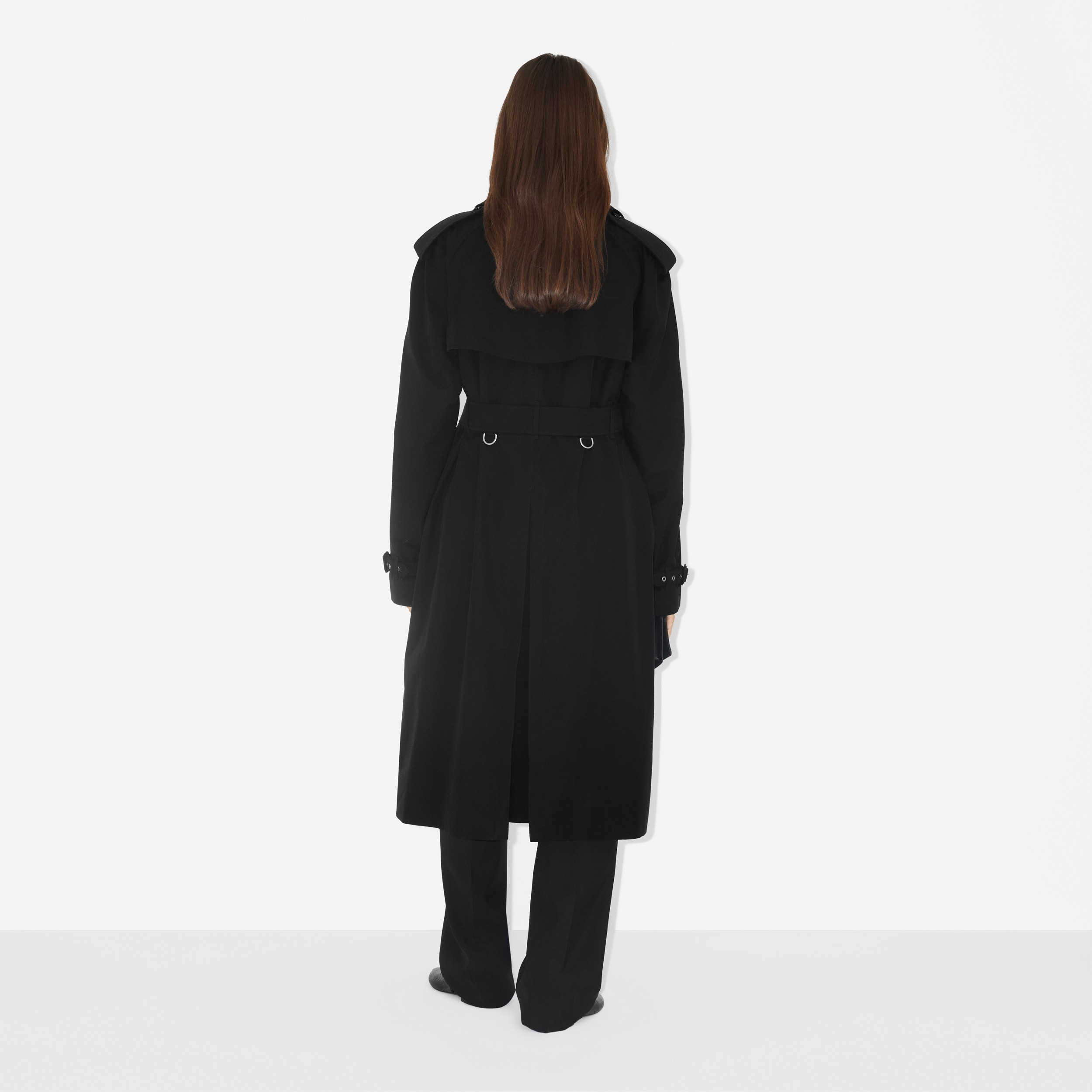 Trench coat en algodón de gabardina tropical (Negro) - Mujer | Burberry® oficial - 4