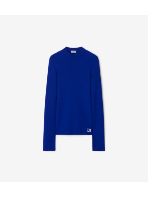 Burberry Wool Blend Sweater In Blue