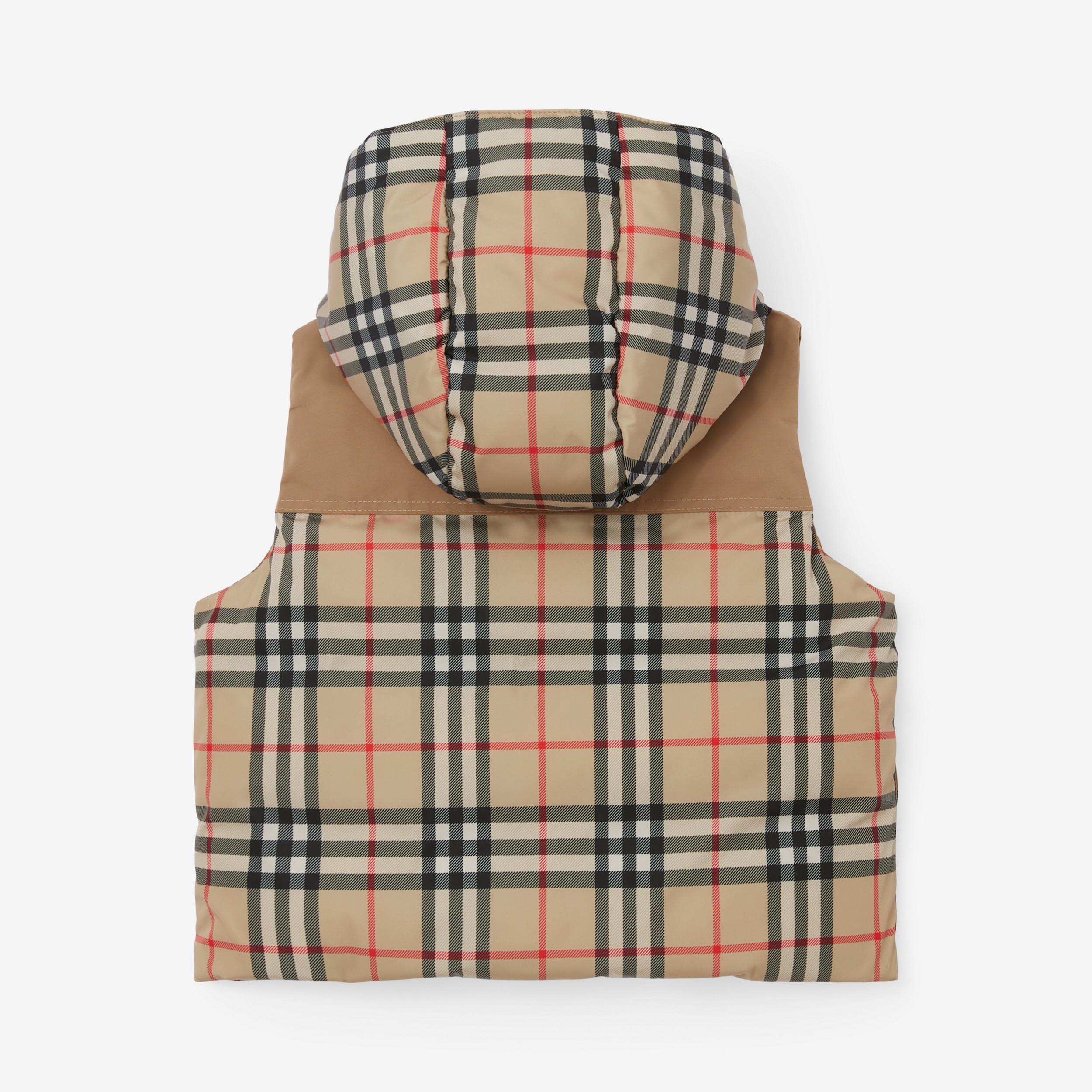 Vintage Check Hooded Puffer Gilet in Archive Beige - Children | Burberry® Official - 2