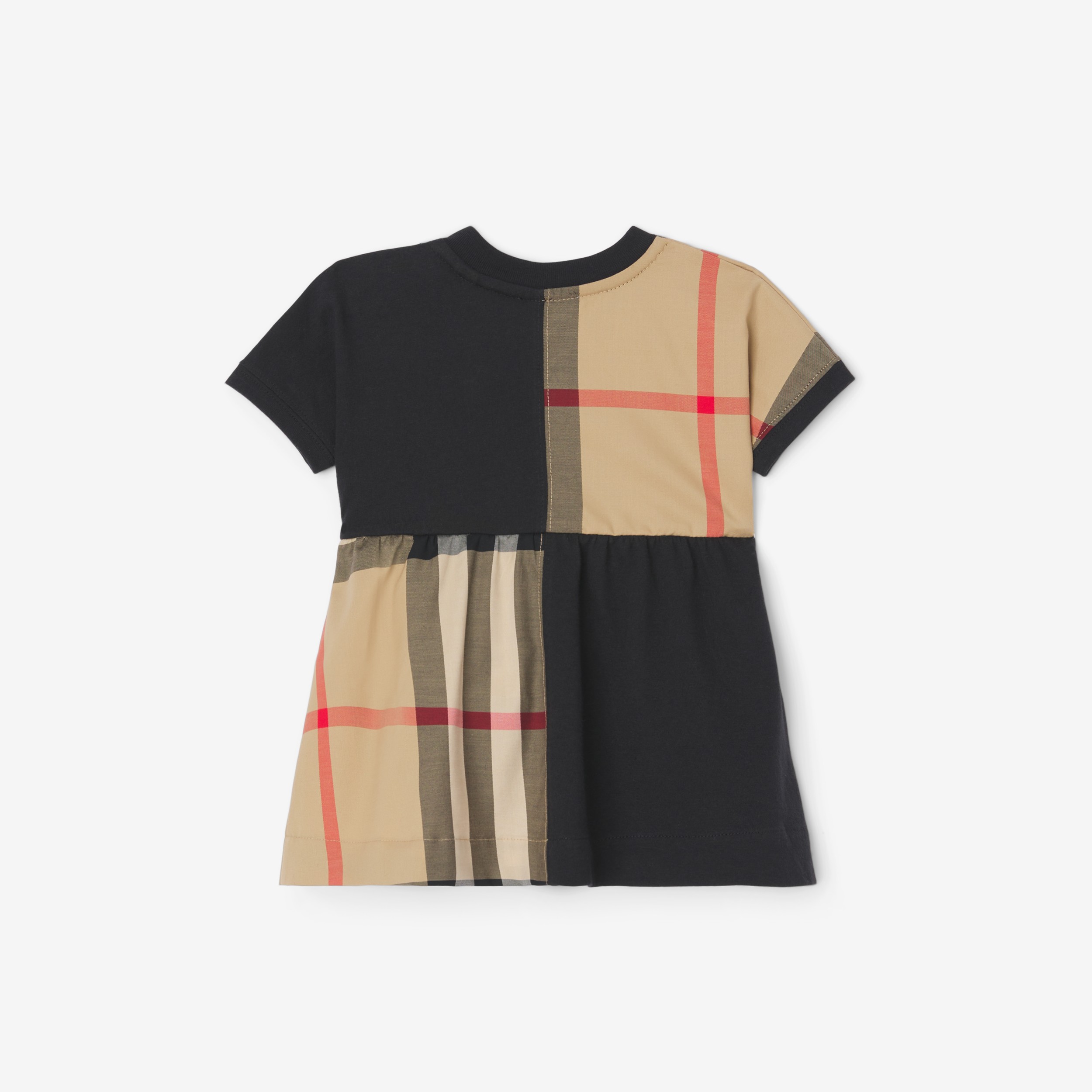 Check Panel Cotton Dress with Bloomers in Black - Children | Burberry® Official - 2