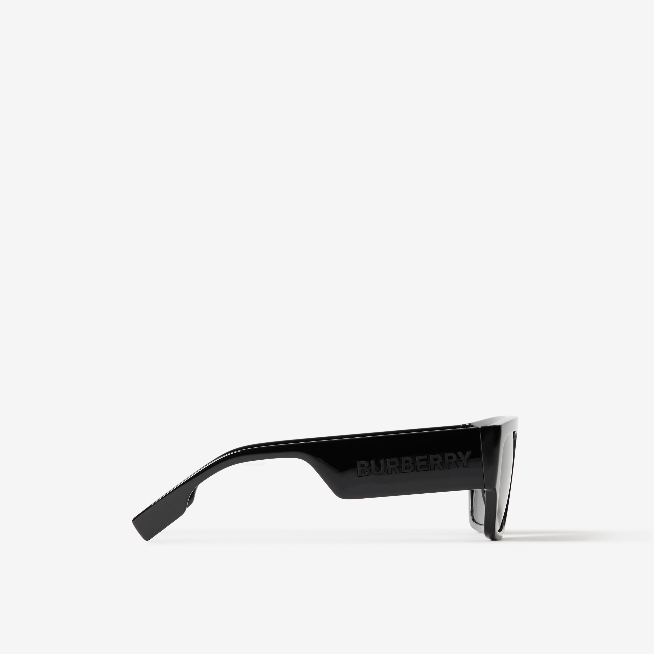 Óculos de sol com armação quadrada (Preto) | Burberry® oficial - 2