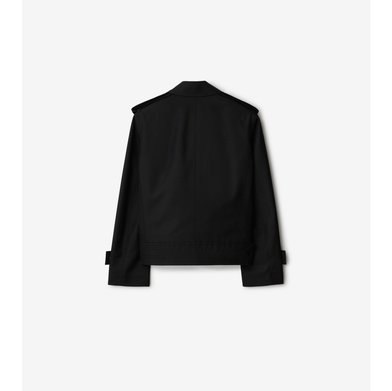 シルクブレンド トレンチジャケット (ブラック) - メンズ, シルク