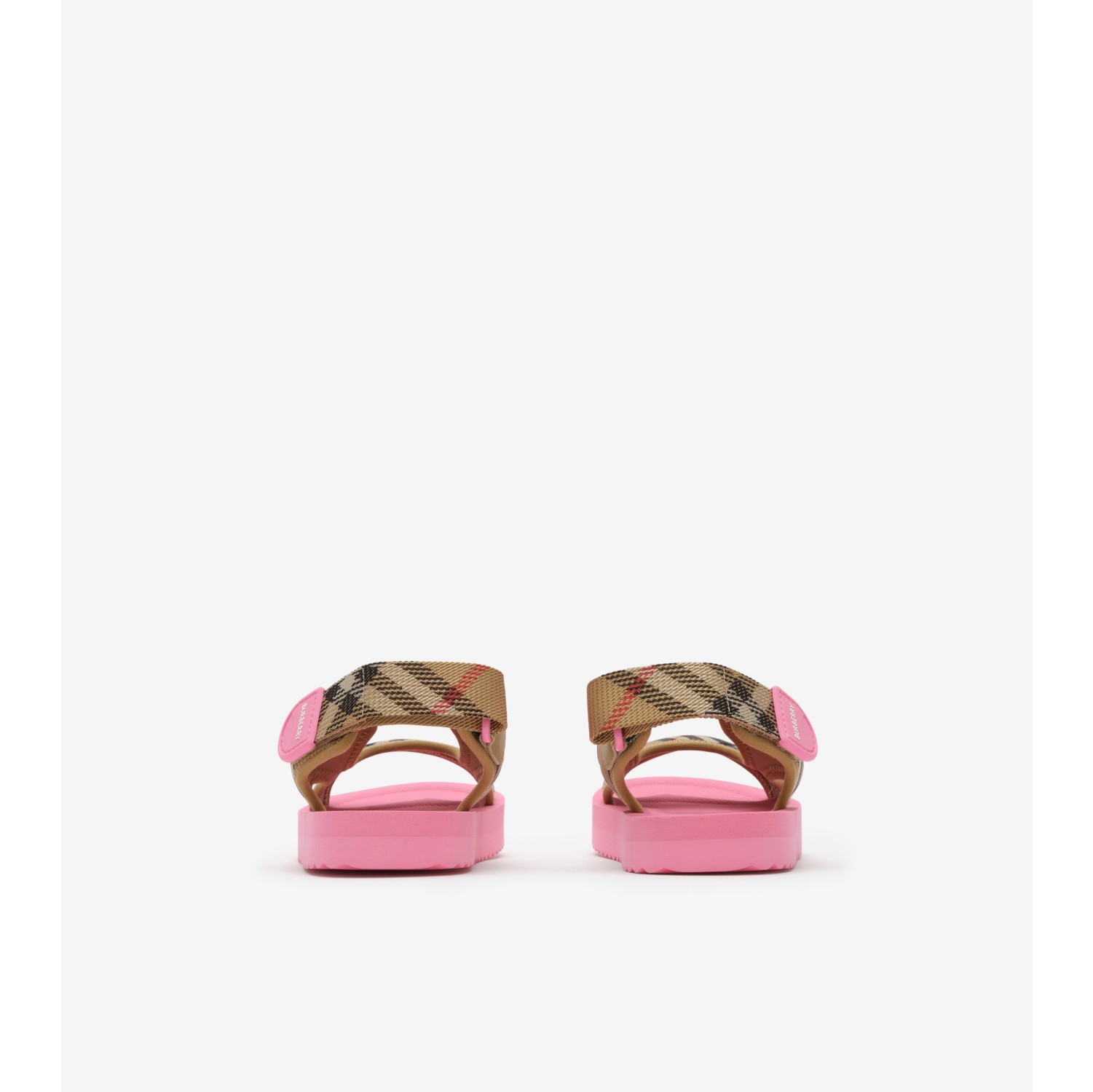 Check Sandals in Sand beige/pink