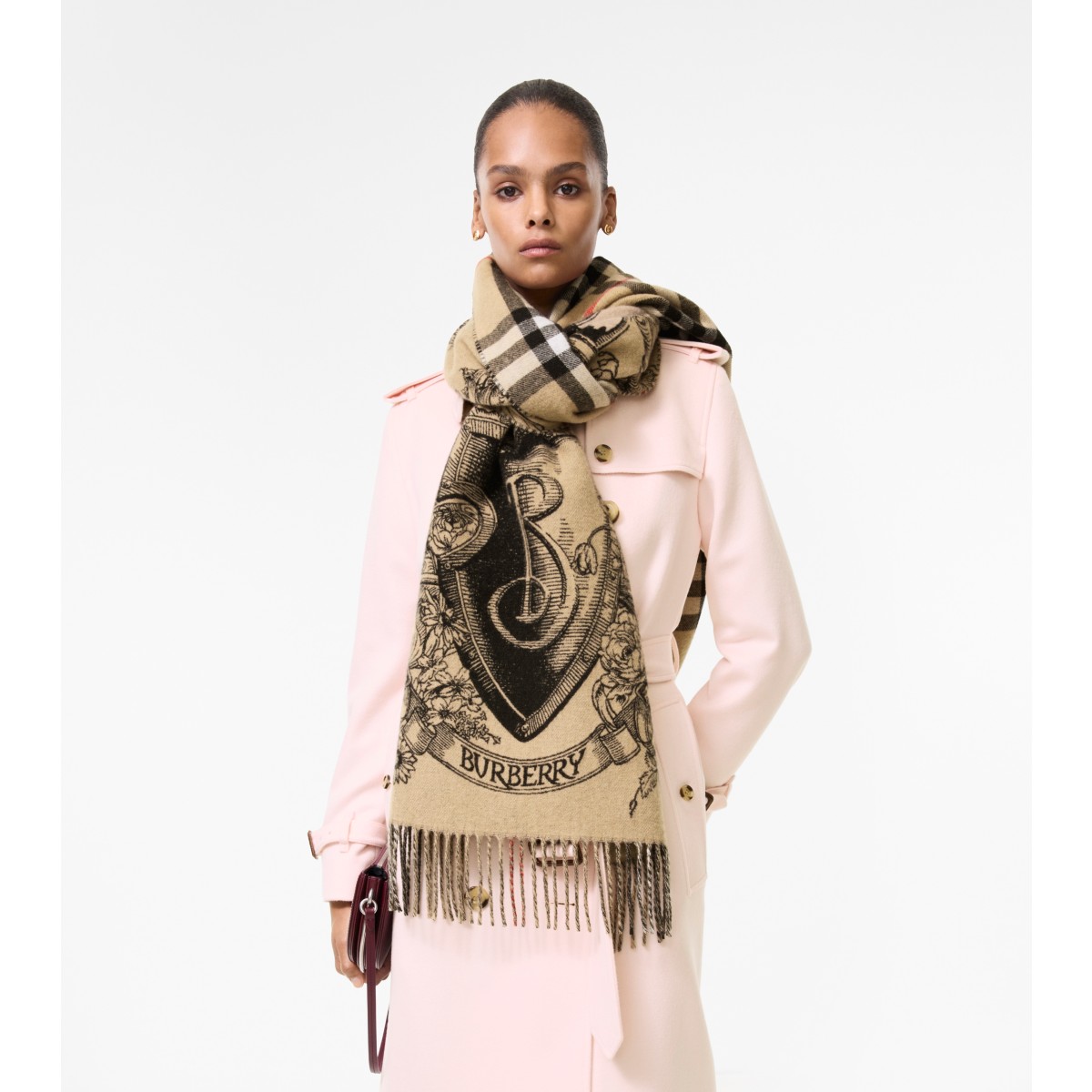  Check Reversible Etched Knight Scarf