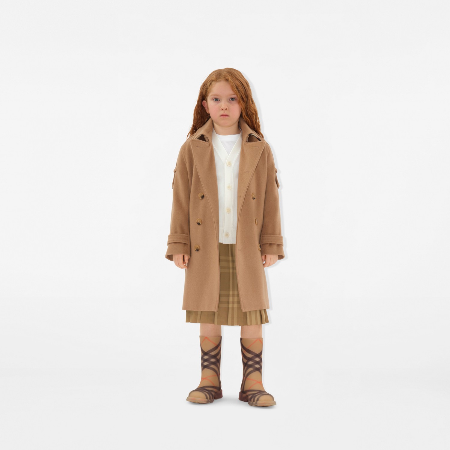 カシミア トレンチコート (キャメルメランジ) | Burberry®公式サイト カシミア トレンチコート (キャメルメランジ) | Burberry®公式サイト