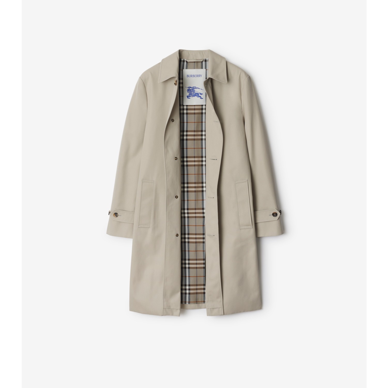 Langer Baumwollmisch-Car Coat