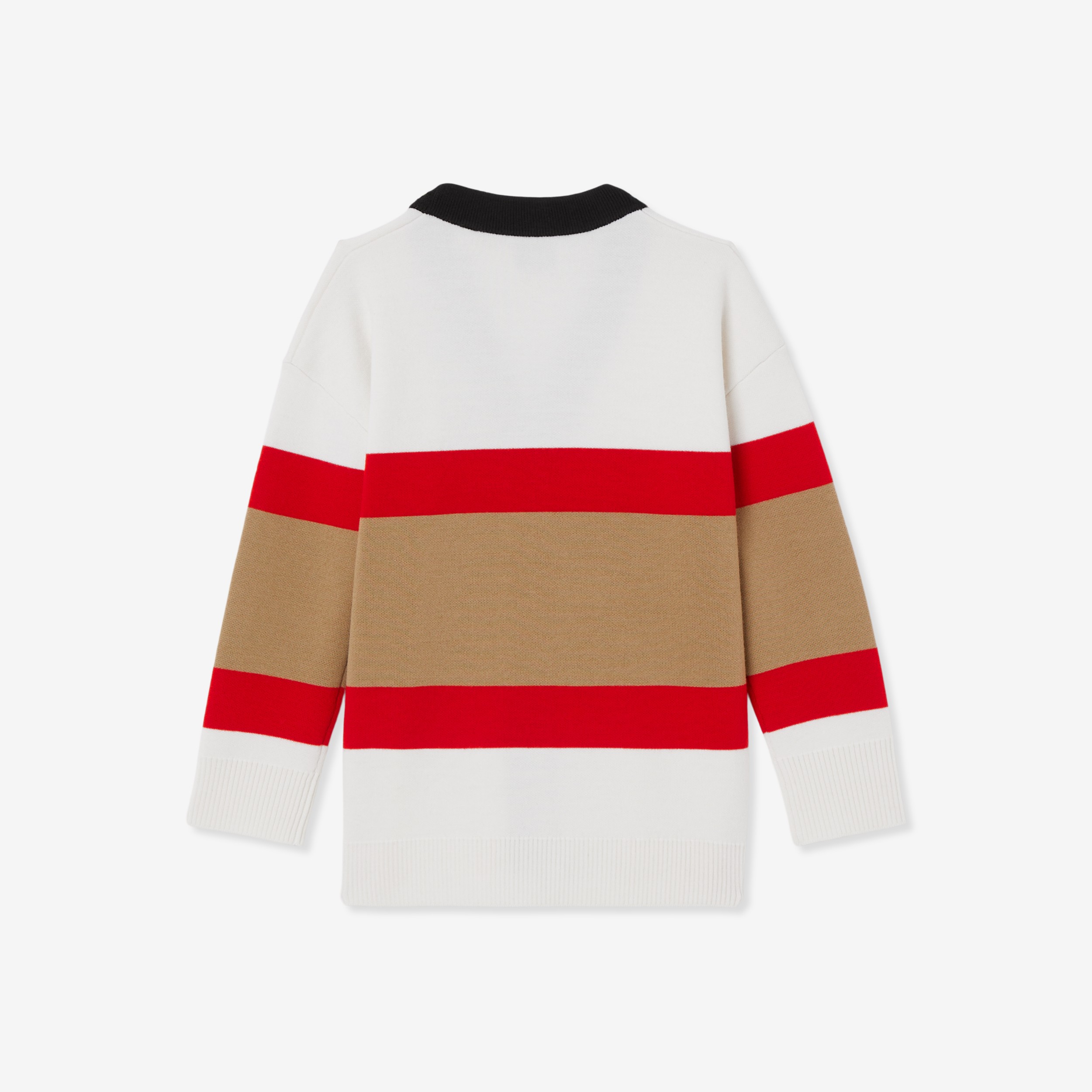 Cardigan aus Wollmischung mit Logo-Grafik-Applikation (Elfenbeinfarben) | Burberry® - 2