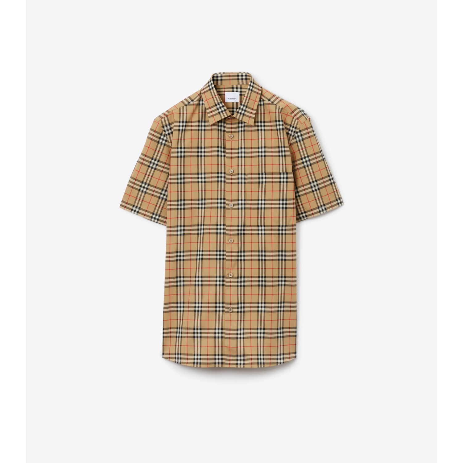 Burberry check 2025 cotton shirt