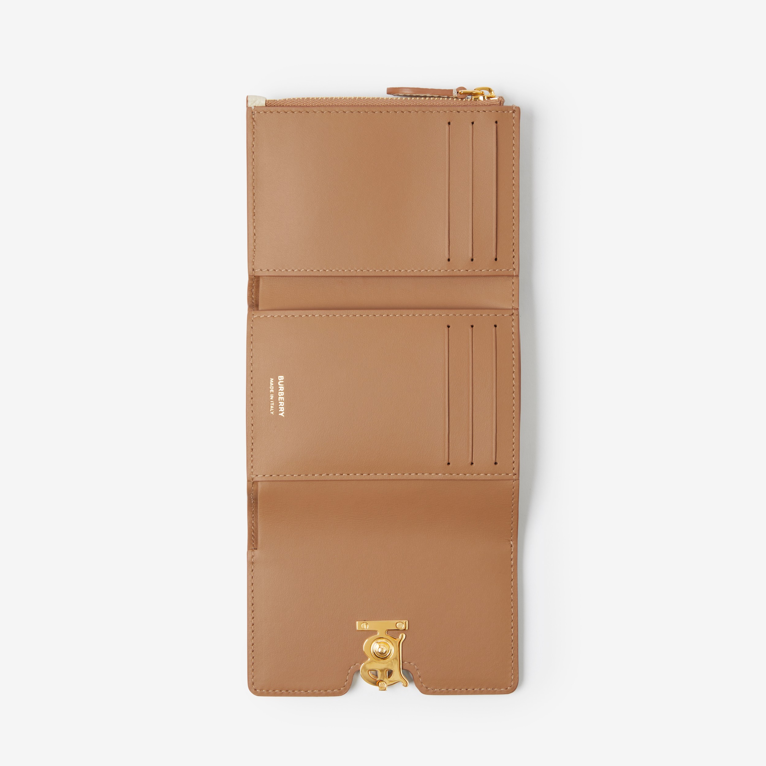 Grainy Leather TB Compact Wallet in Camel/archive Beige/warm Tan - Women | Burberry® Official - 4