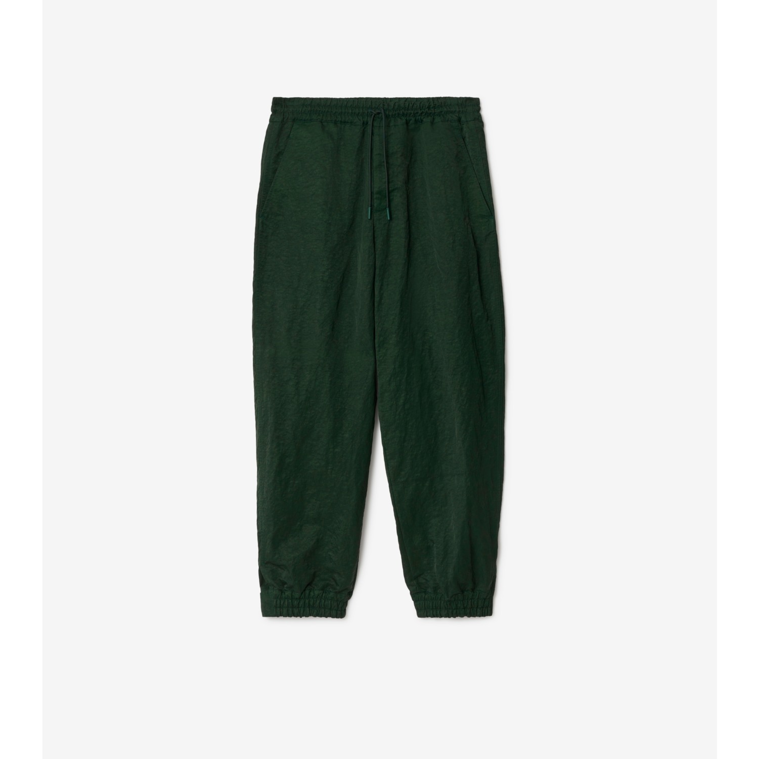 Nylon Tailored Trousers in Ivy Men Burberry Official