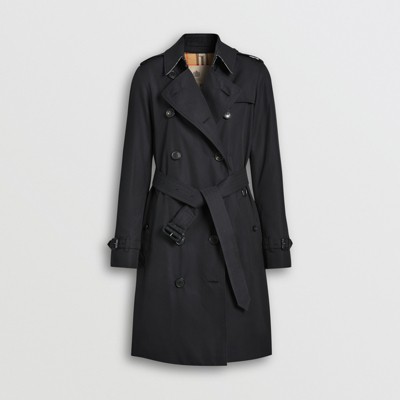 The Mid-length Kensington Heritage Trench Coat in Midnight 