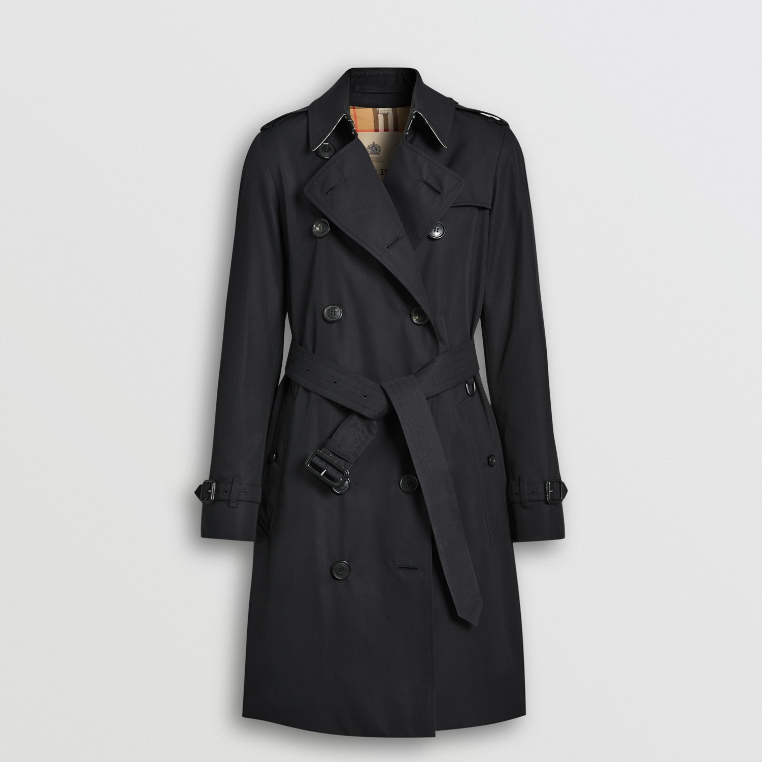 The Mid-length Kensington Heritage Trench Coat in Midnight - Women | Burberry® Official