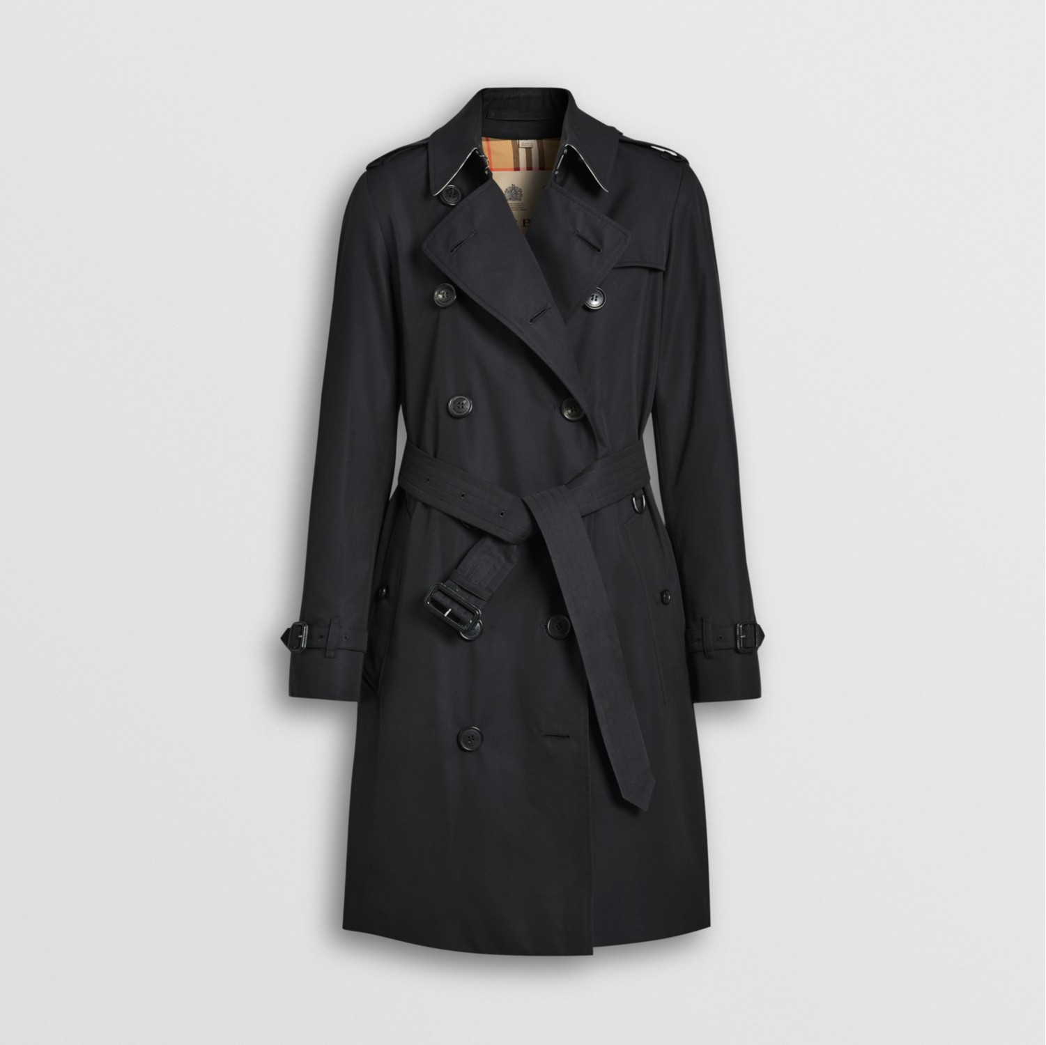The Mid-length Kensington Heritage Trench Coat in Midnight - Women 