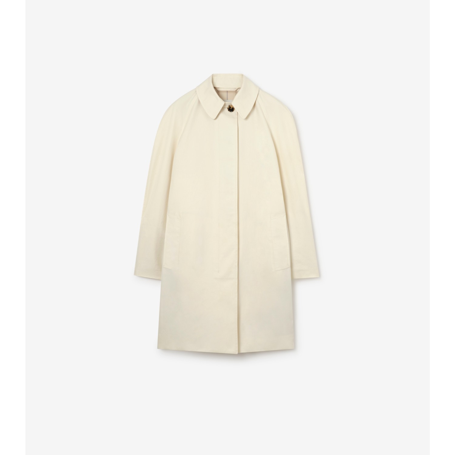 Mid-length Ruched Gabardine Car Coat