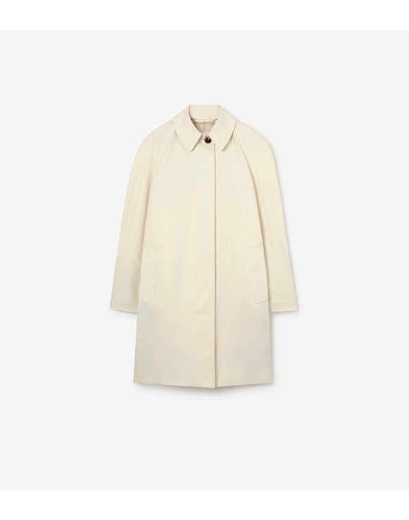 Mittellanger Car Coat aus gerüschter Gabardine