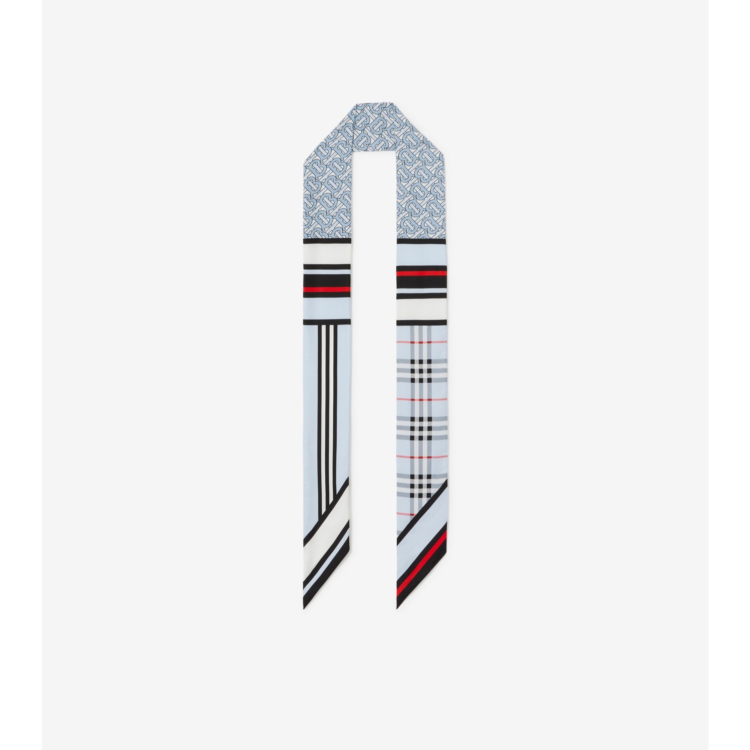 Burberry stripe check store skinny tie