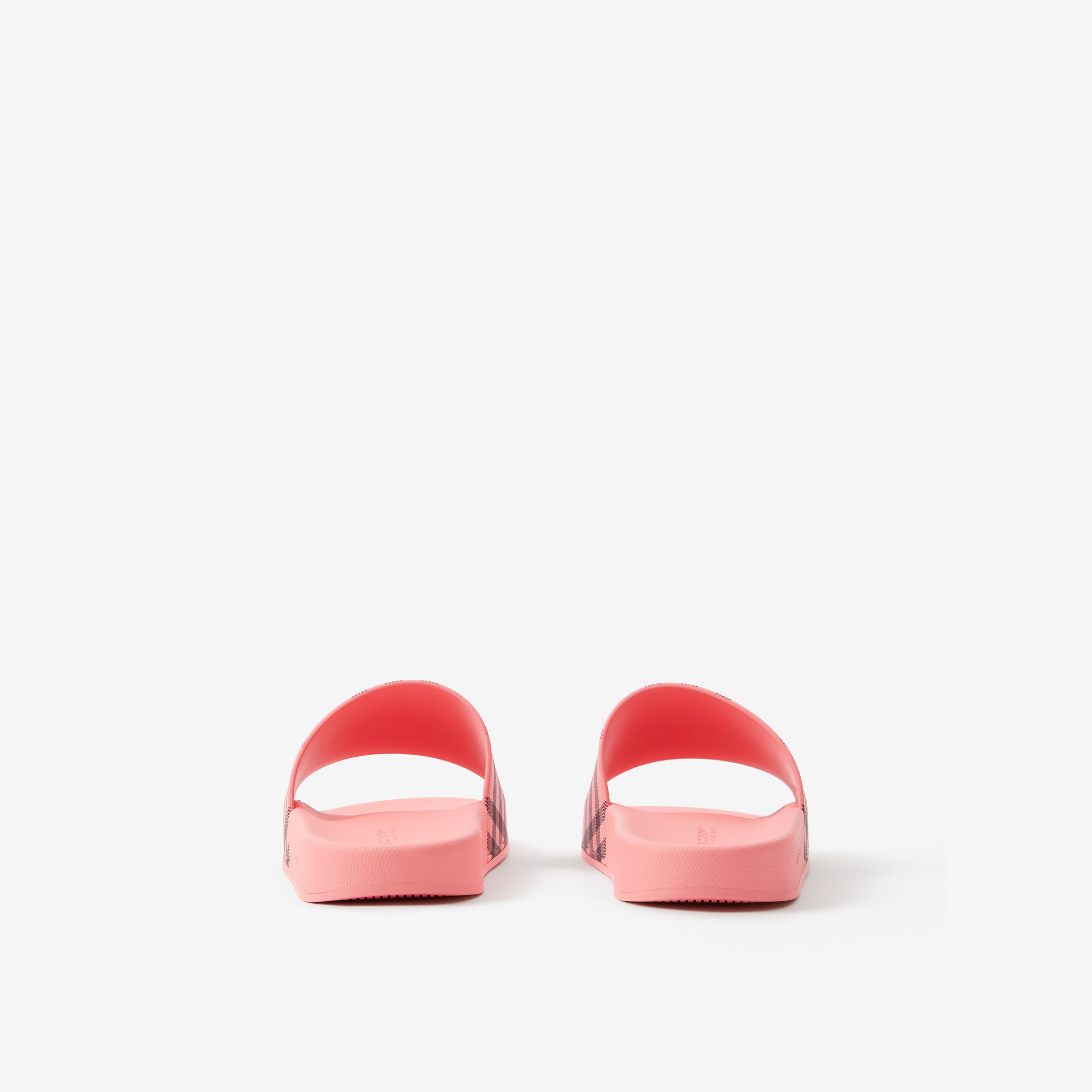 Check Print Slides in Candy Pink - Women | Burberry® Official - 3