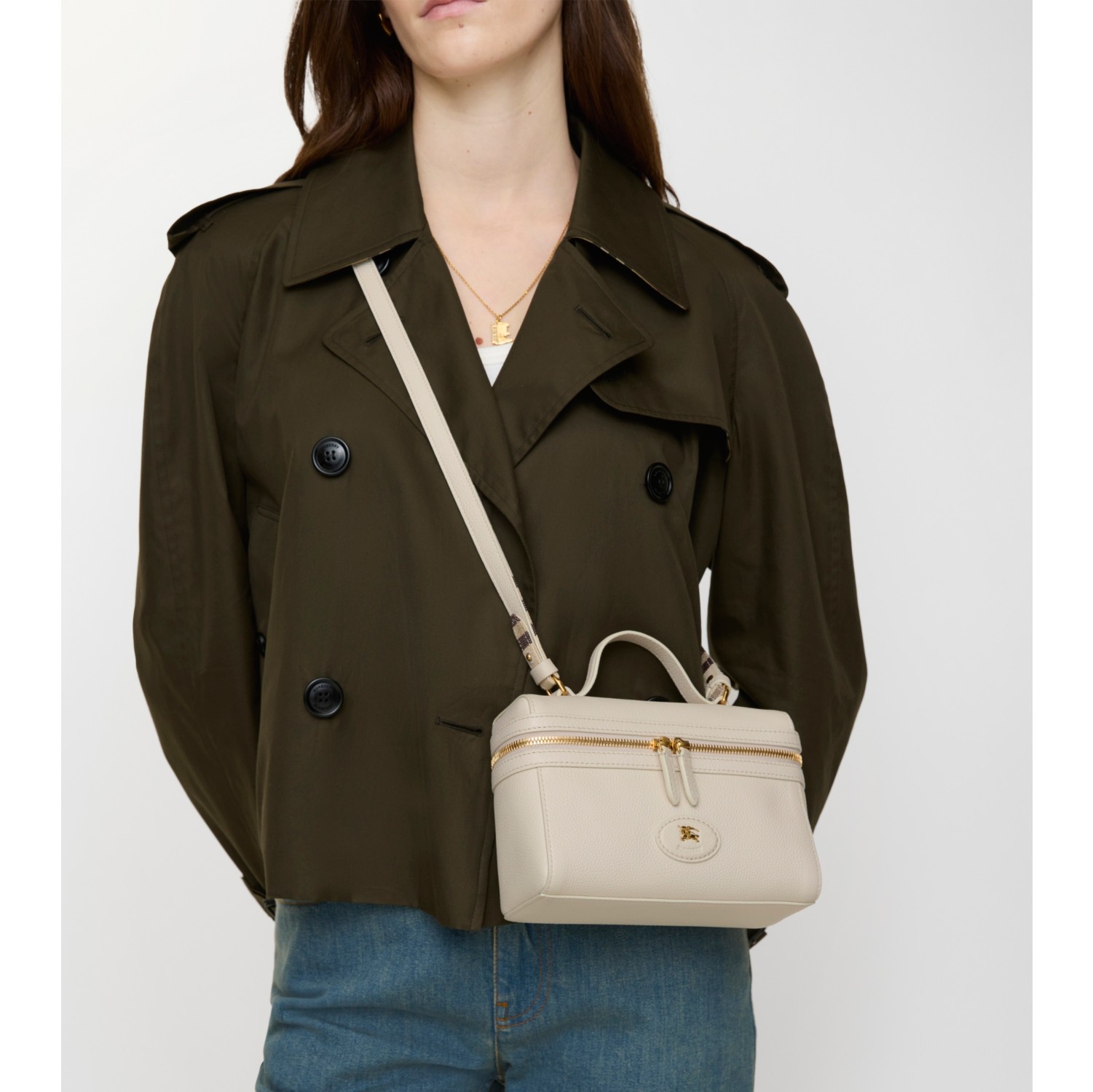 Bloomsbury Vanity Case in Soap beige/light beige - Women, Leather | Burberry® Official