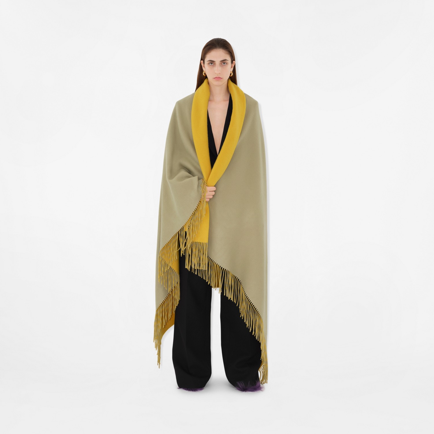 EKD Cashmere Blanket in Hunter/pear | Burberry® Official