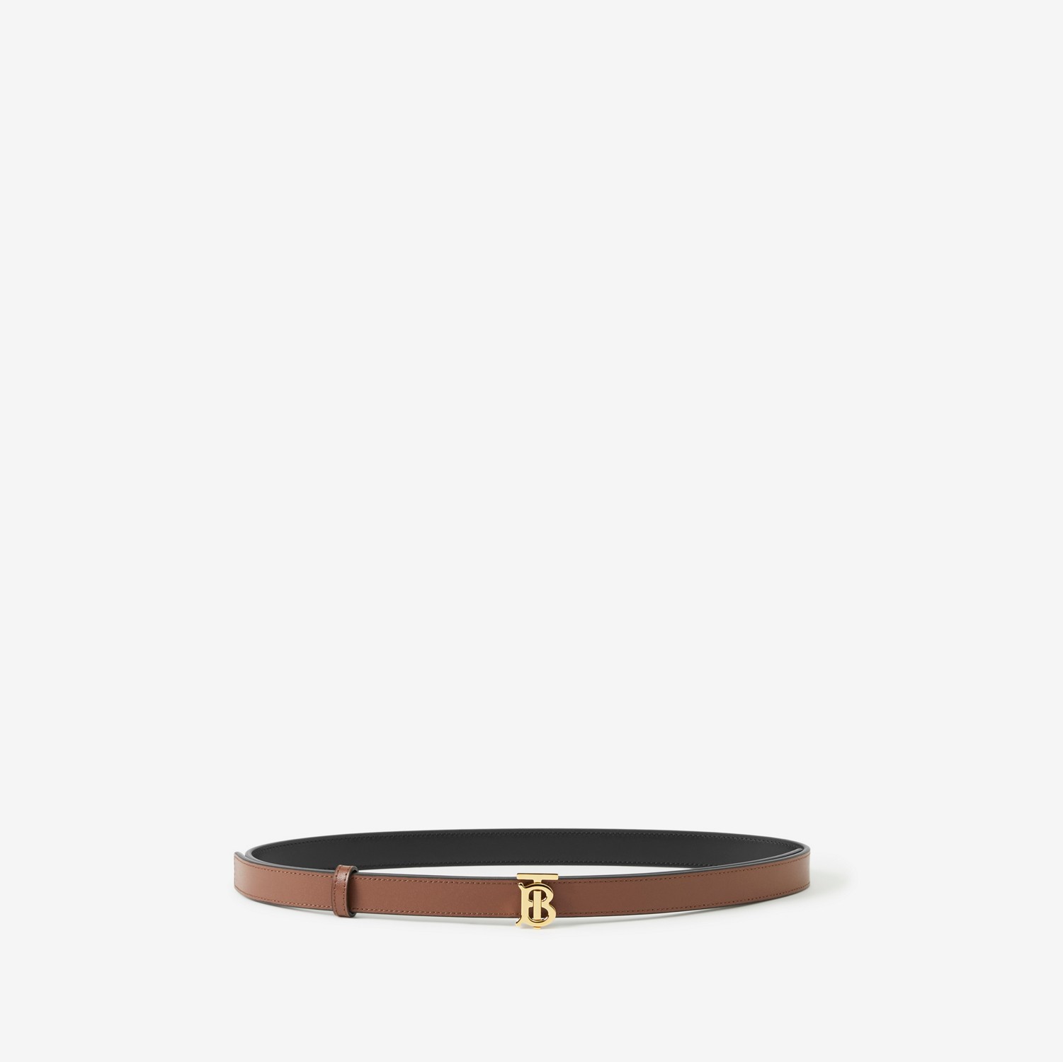 Leather Reversible TB Belt in Black/tan/gold - Women | Burberry® Official