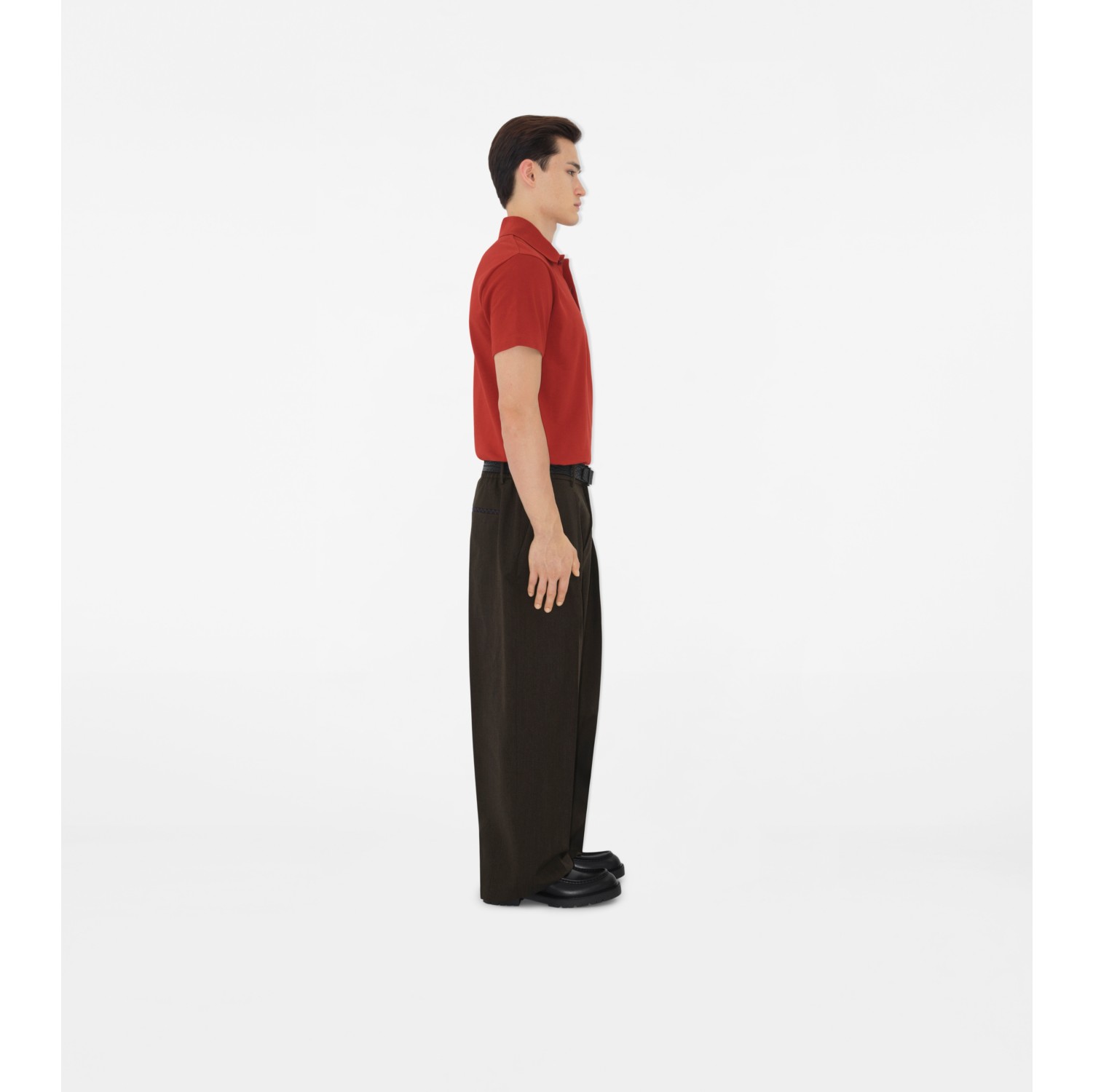 Baumwoll-Poloshirt mit B-Schlangenmotiv