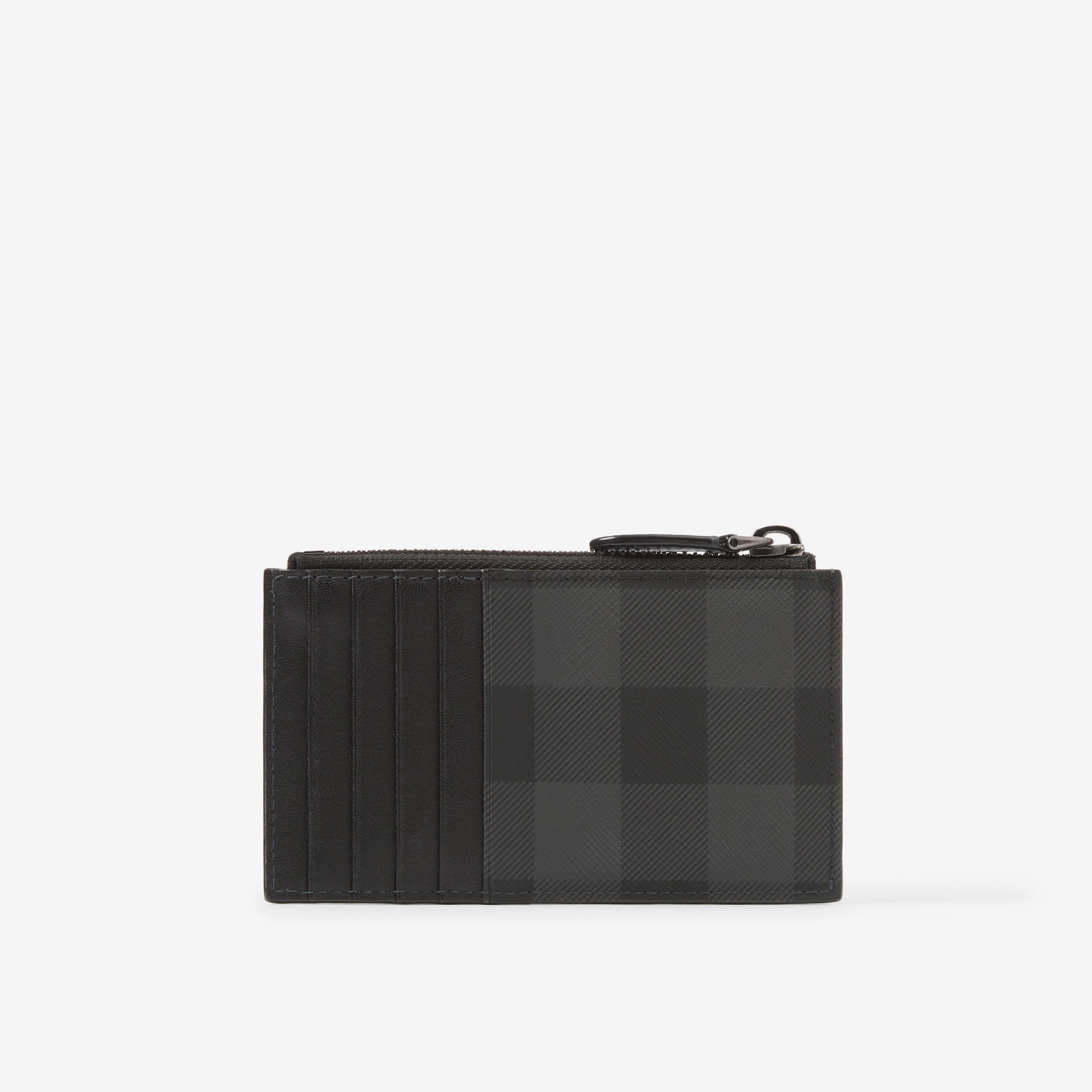 Charcoal Check Zip Card Case - Men | Burberry® Official - 3