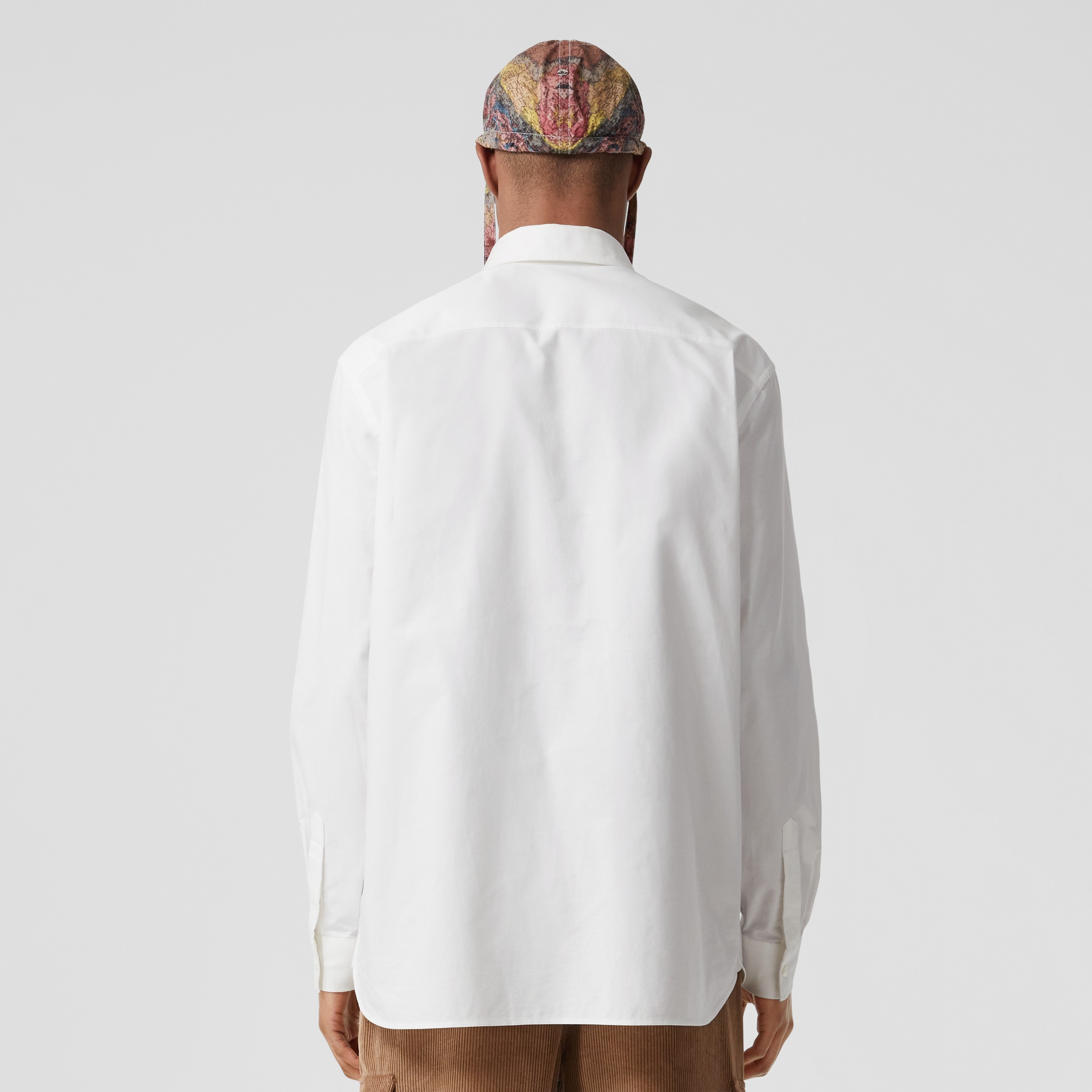 Oxford-Baumwollhemd in Oversize-Passform mit Logoapplikation (Weiß) | Burberry® - 3