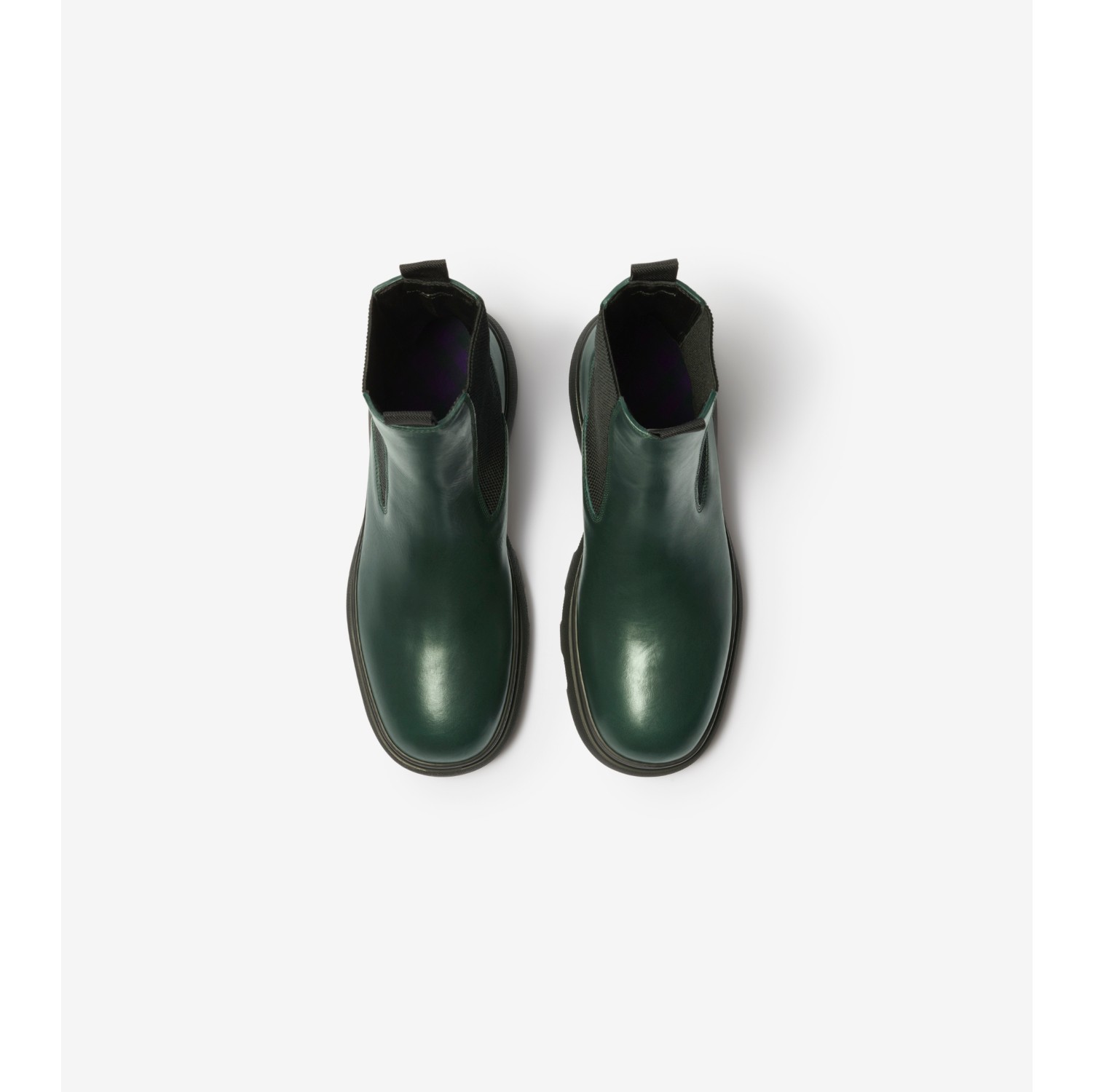 Leather Creeper Chelsea Boots in Vine - Men | Burberry® Official
