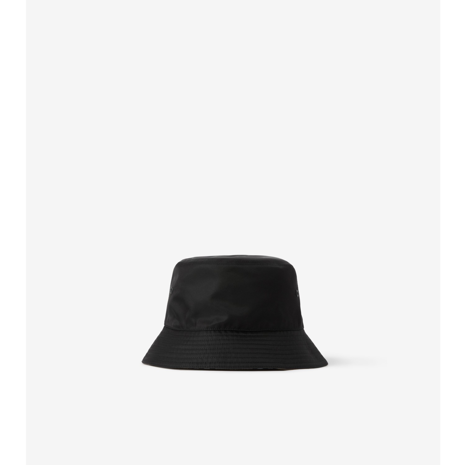 Sombrero de pesca en algodón de gabardina con correa (Negro