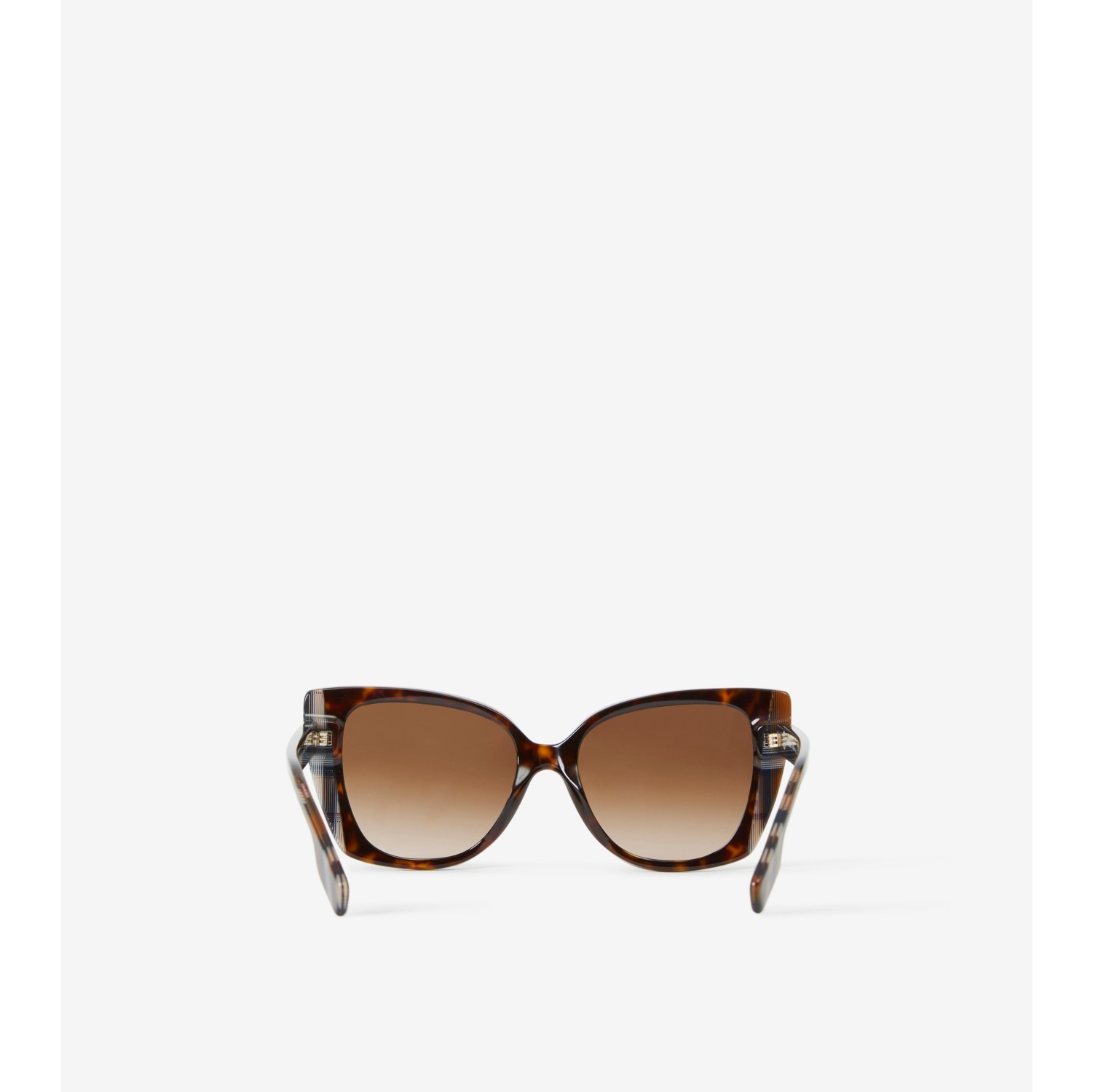 Check Oversized Cat-eye Frame Sunglasses in Beige - Women | Burberry®  Official