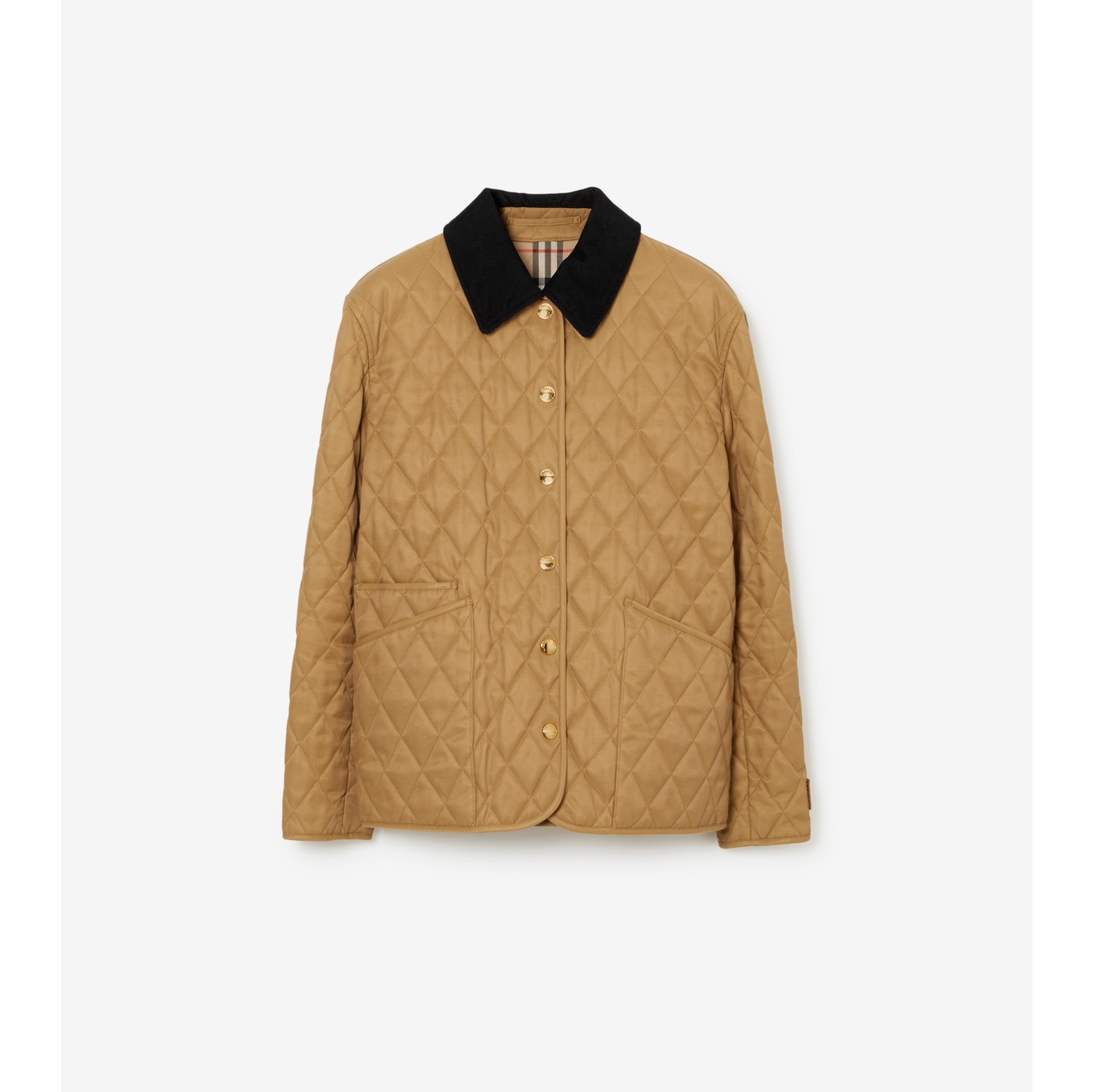 Veste de campagne matelass e Camel Femme Nylon Site officiel Burberry