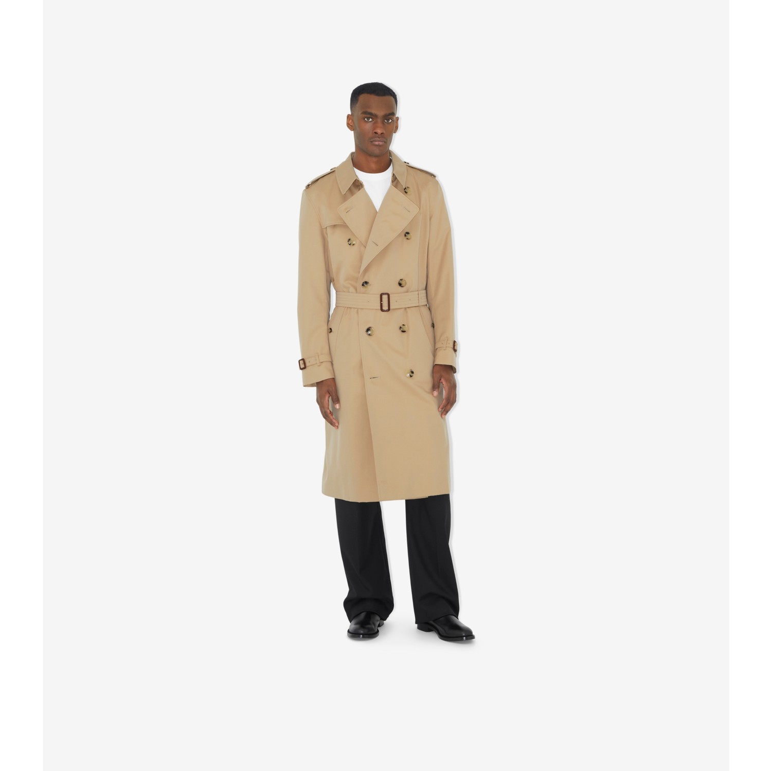 Long Kensington Heritage Trench Coat in Honey Men Burberry® Official
