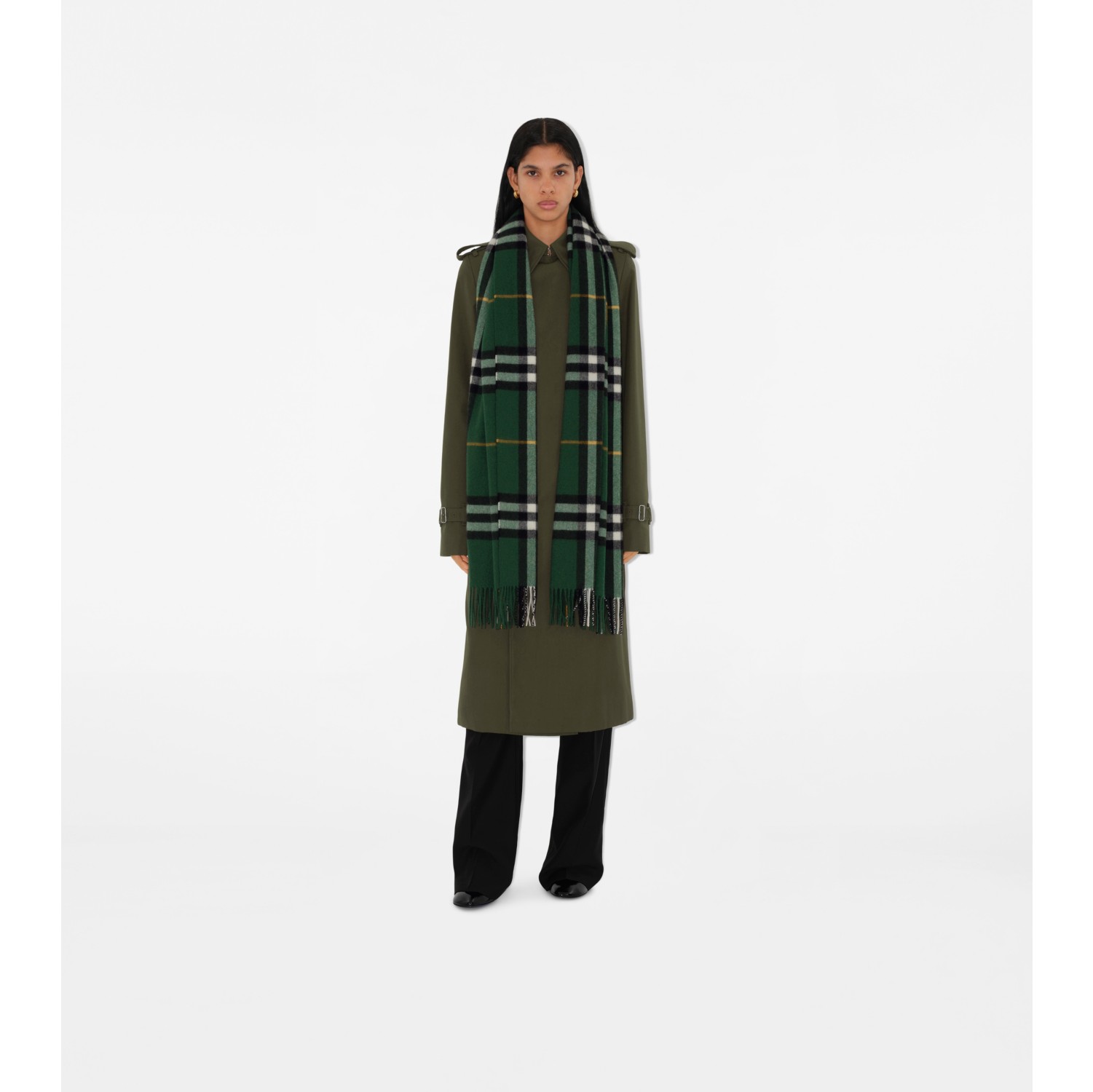 Burberry scarf womens green on sale