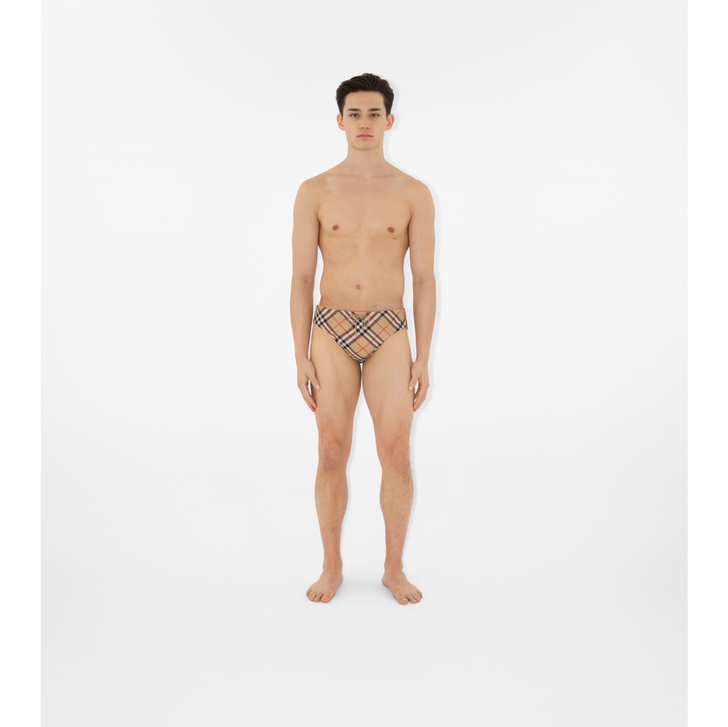 Burberry Check Drawcord Swim Briefs Beachwear