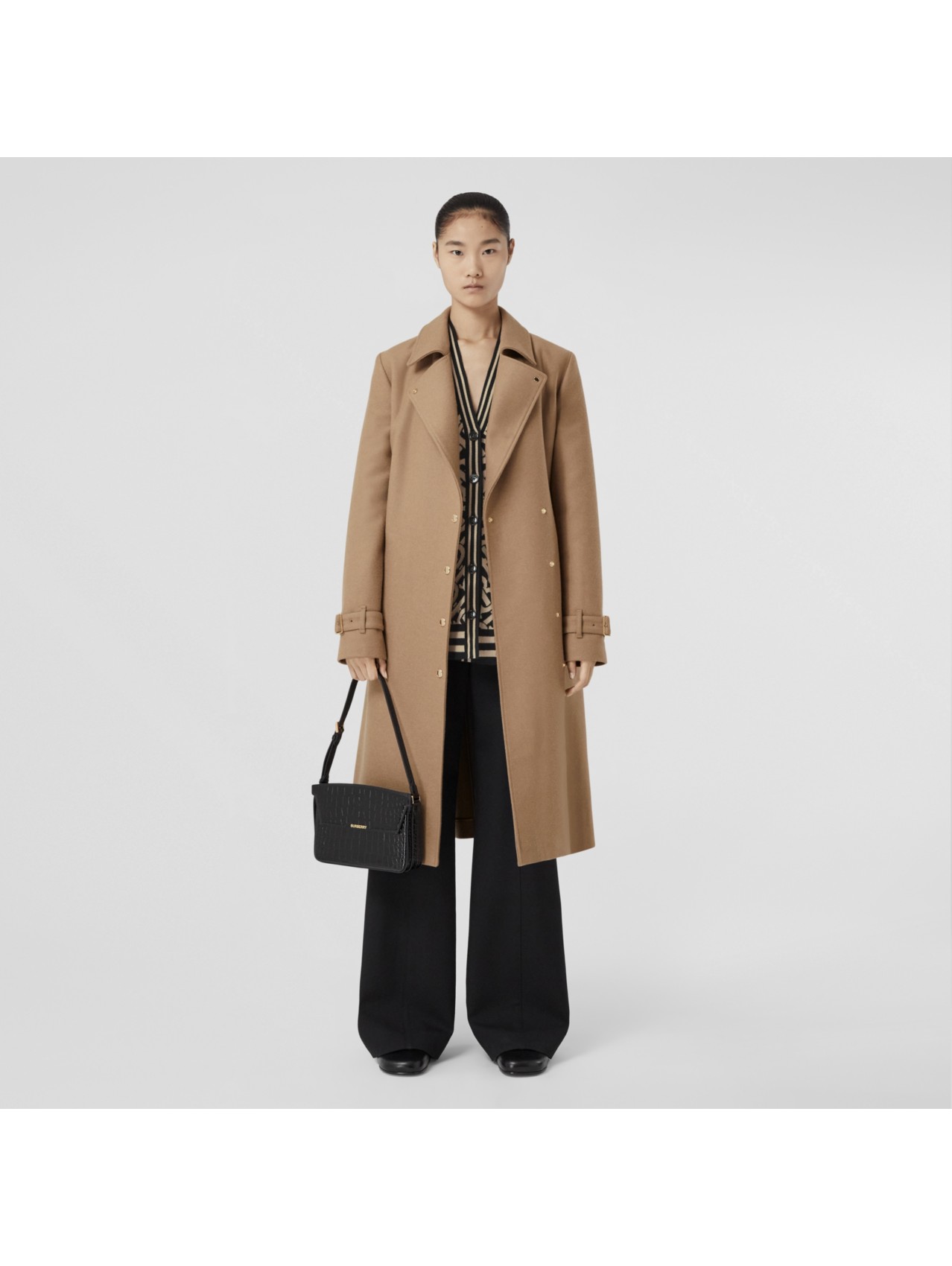 Cashmere Kensington Trench Coat in Dark Charcoal Blue - Women | Burberry®  Official