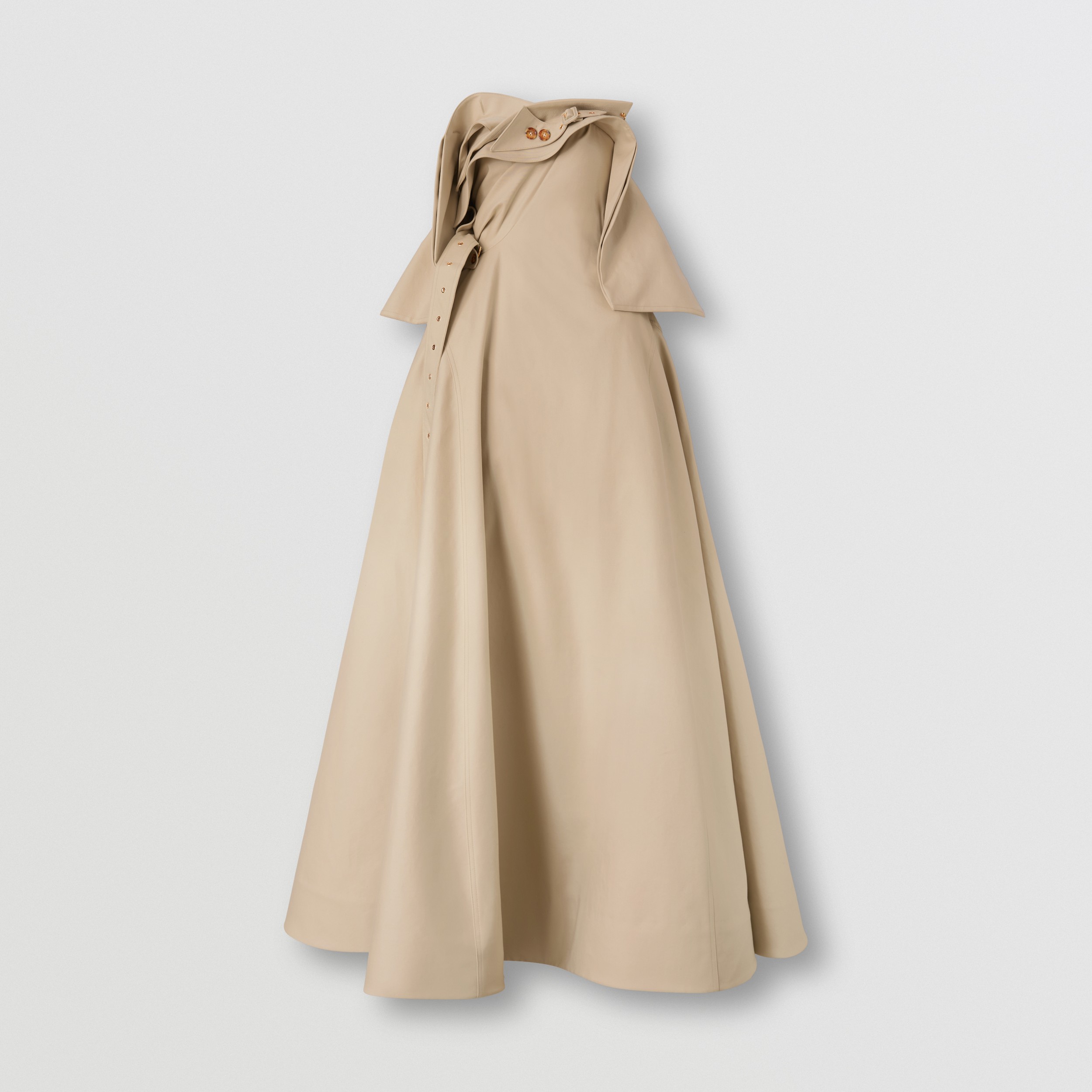 Cotton Gabardine Belted Trench Gown in Soft Fawn - Women | Burberry® Official - 4