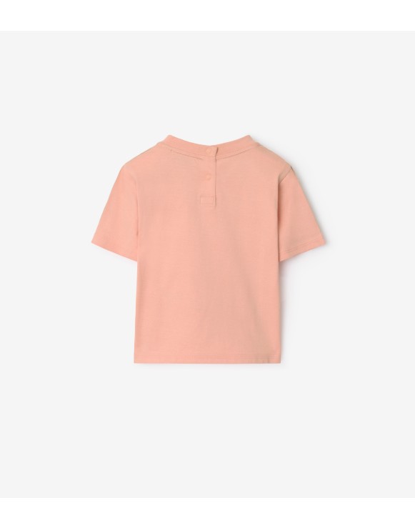 Check Trim Cotton T-shirt