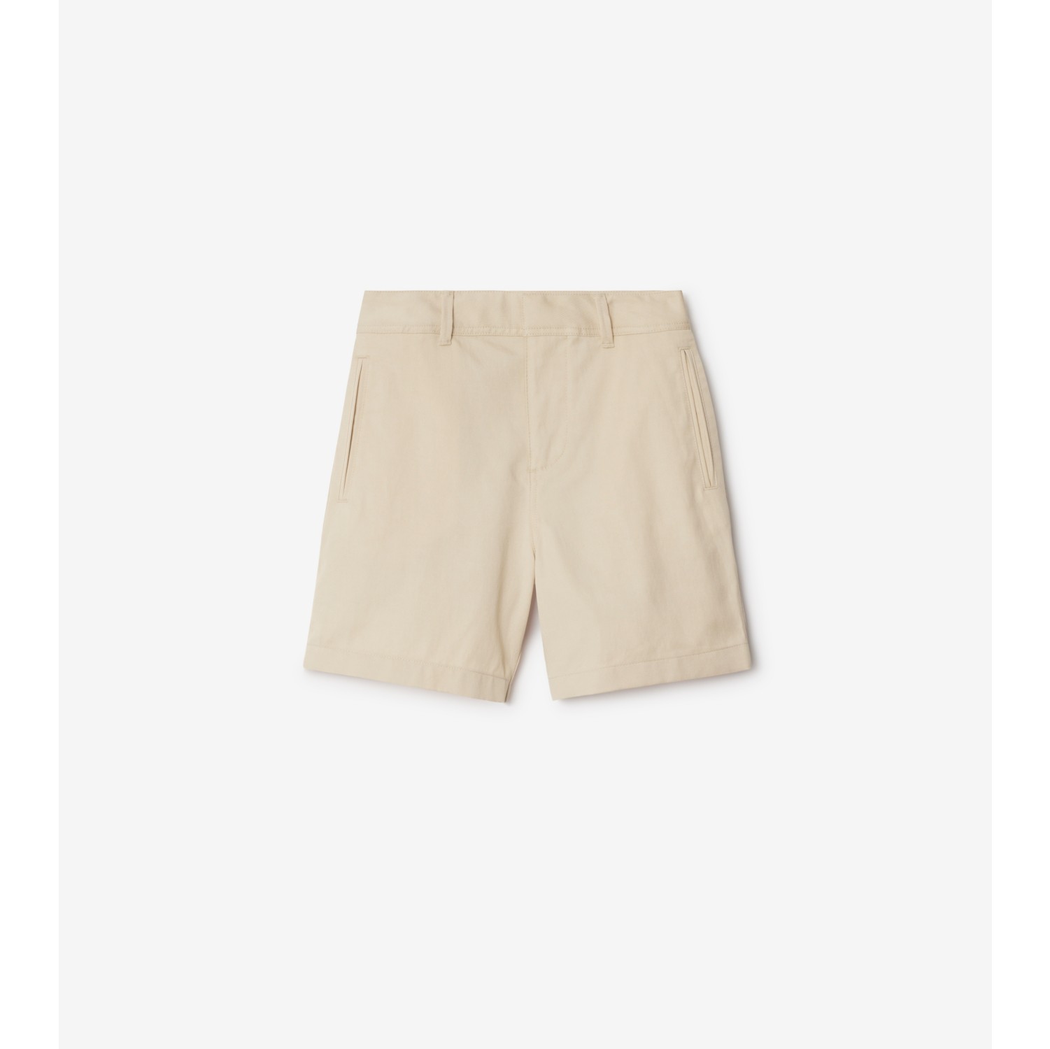 Cotton Blend Shorts in Pale stone Burberry Official