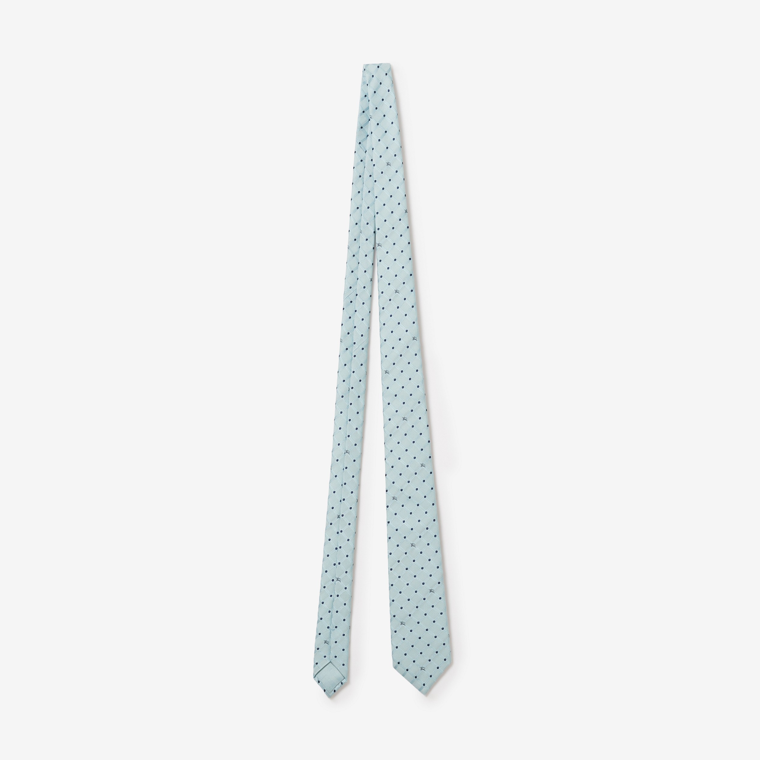 Classic Cut Polka Dot Silk Jacquard Tie in Duck Egg Blue - Men | Burberry® Official - 1